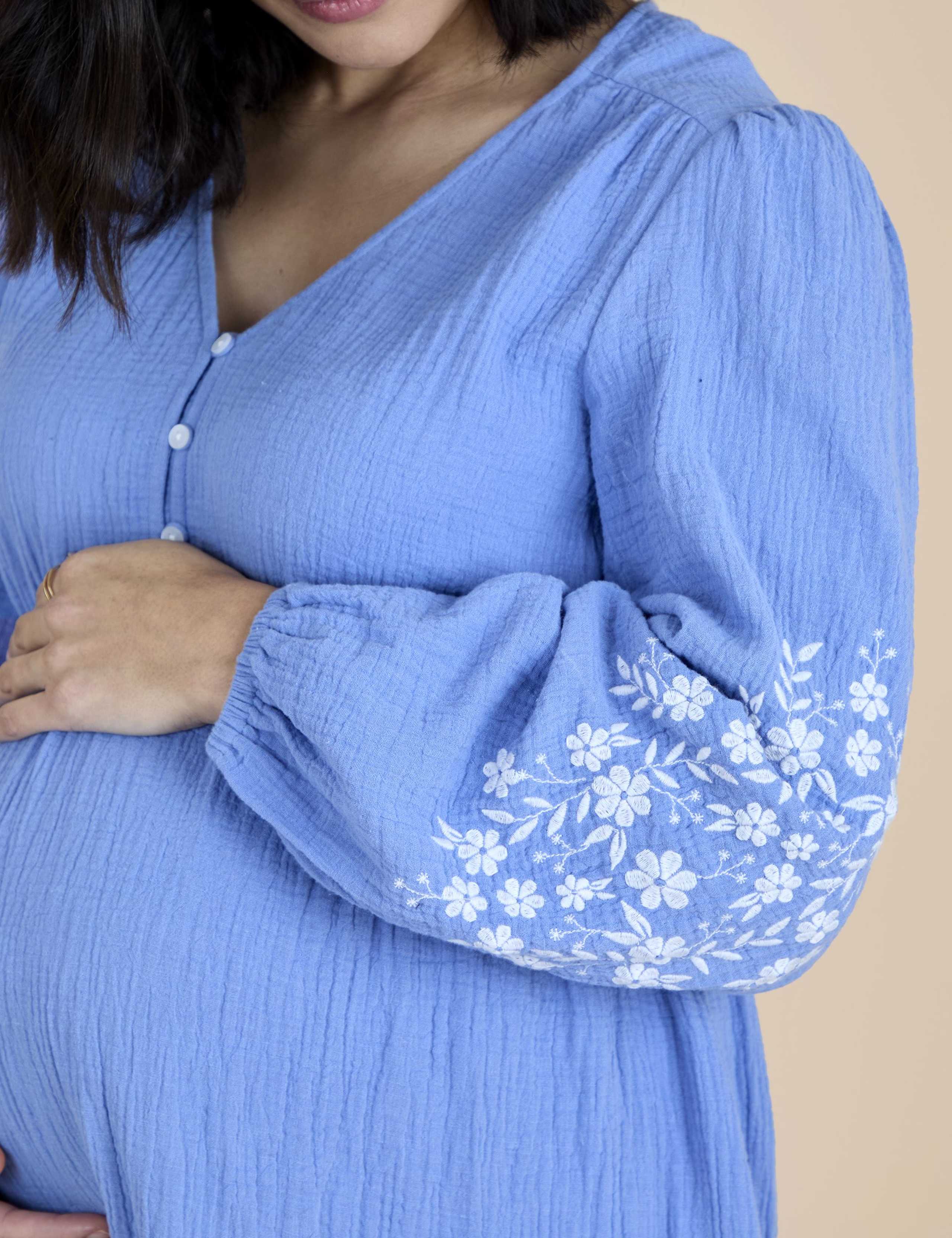 Maternity Pure Cotton Mini Smock Dress 4 of 5