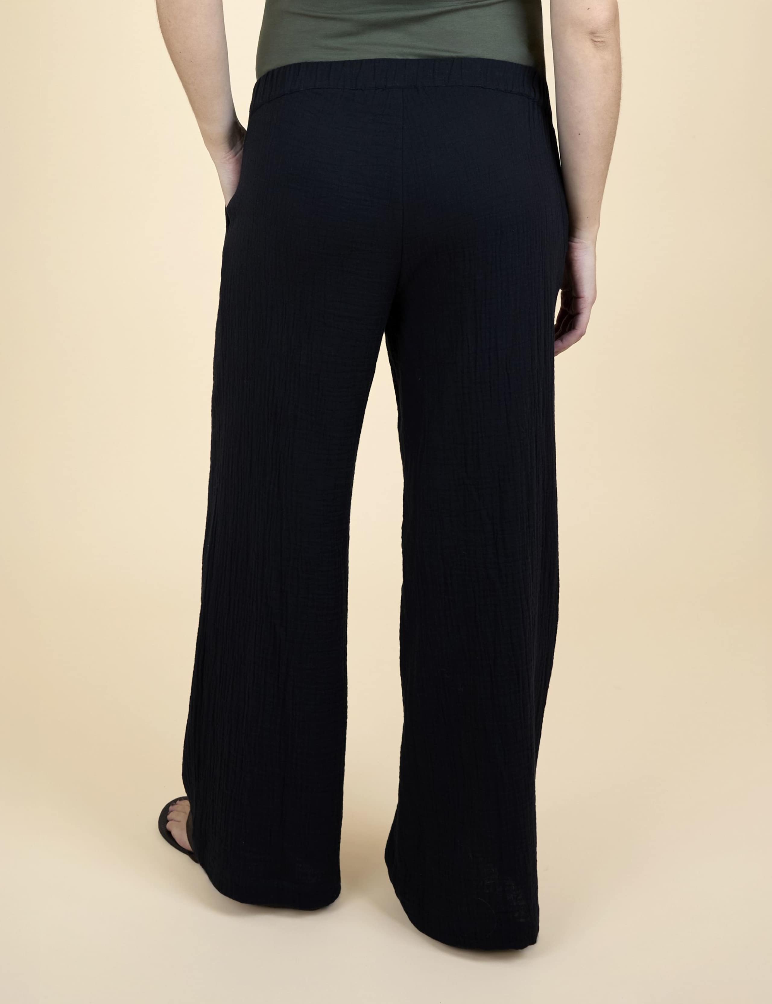 Maternity Pure Cotton Straight Leg Trousers 3 of 6