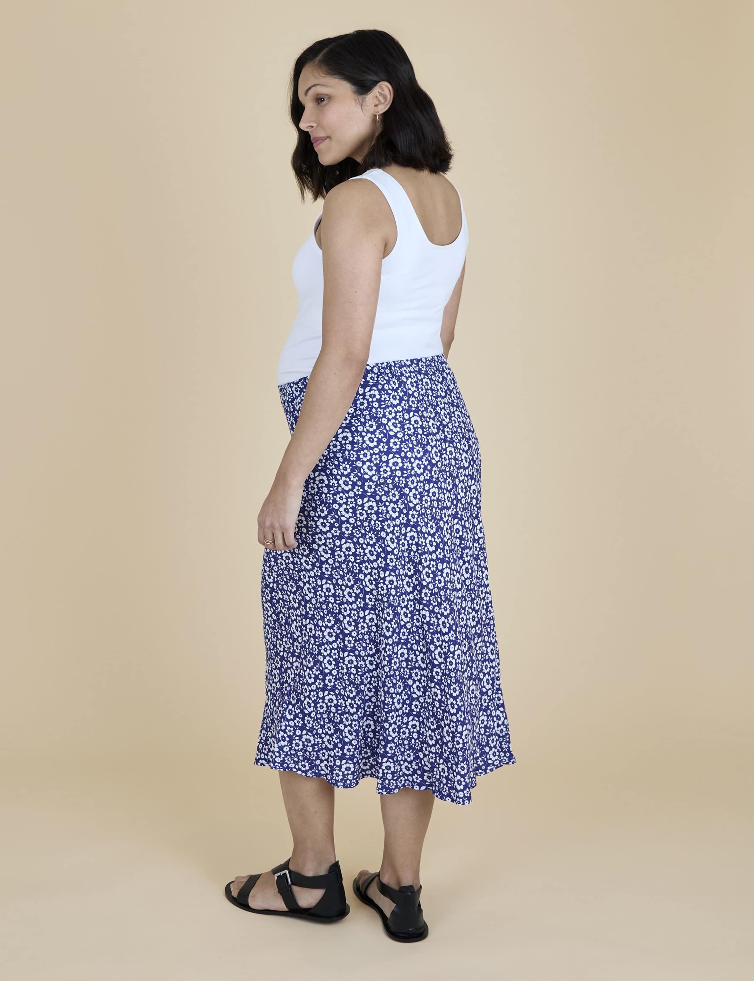 Maternity Floral Midi Slip Skirt 6 of 6