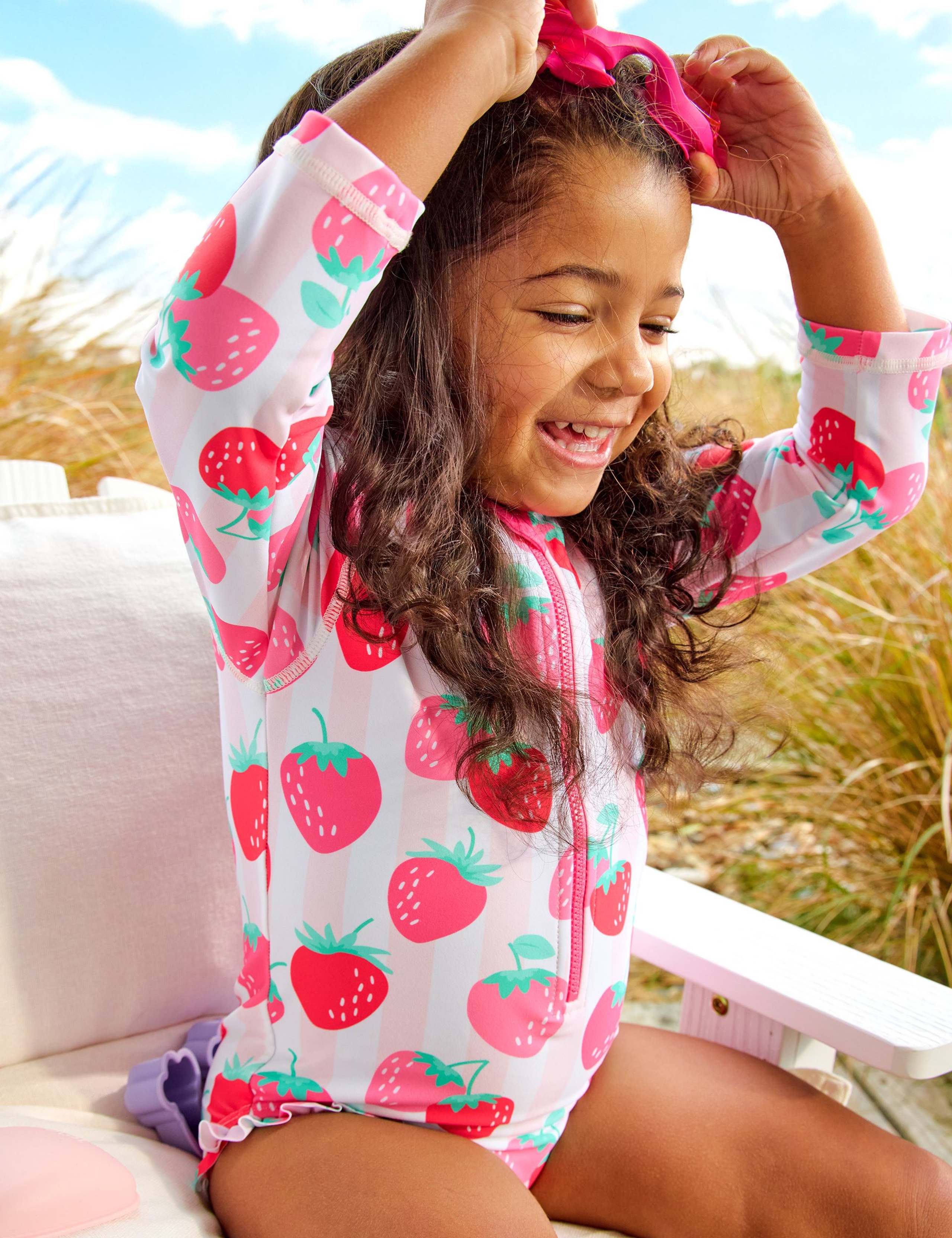 Strawberry Long Sleeve Swimsuit (6 Mths - 6 Yrs) 2 of 5