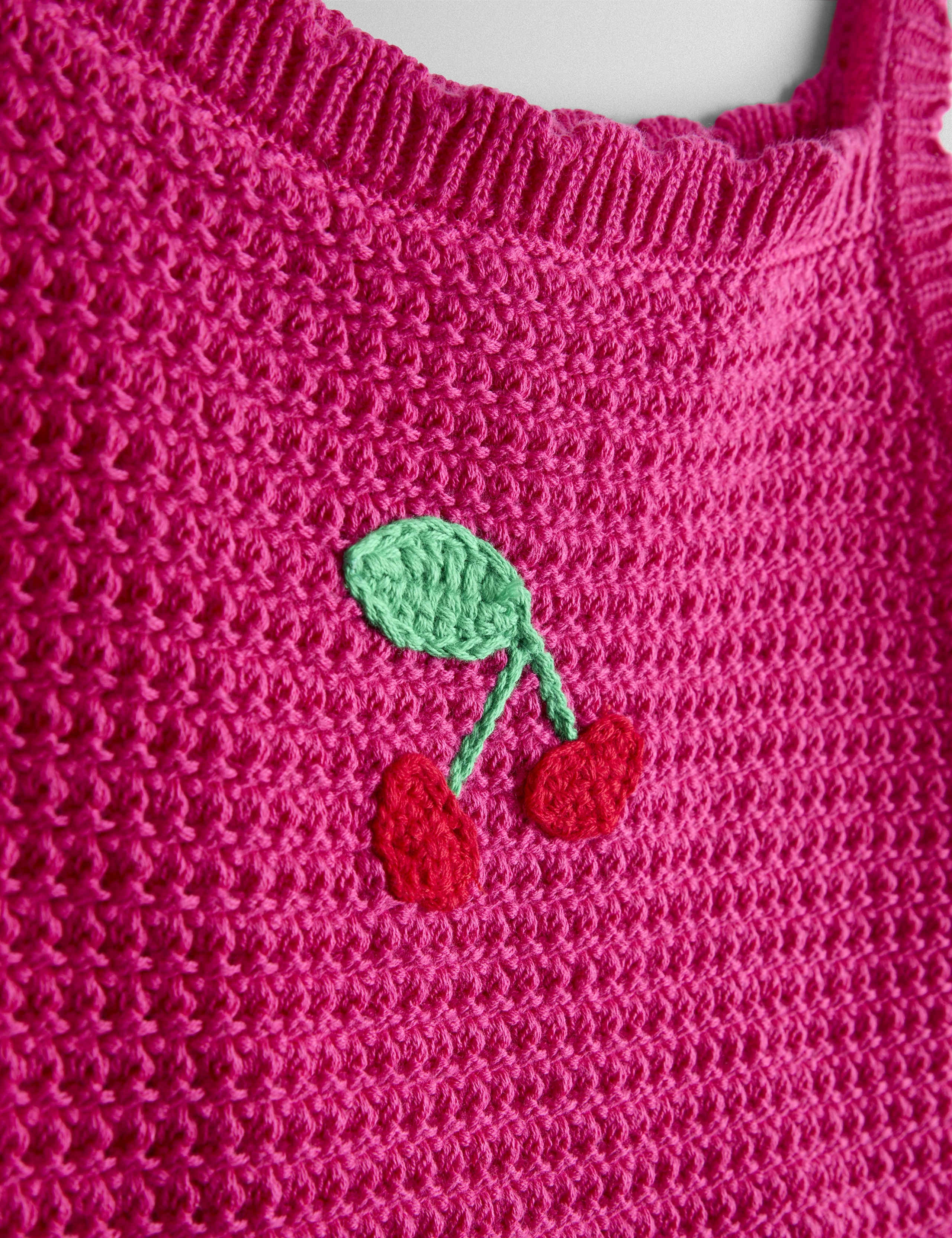 Cotton Blend Checked Cherry Dress (6 Mths-9 Yrs) 4 of 4