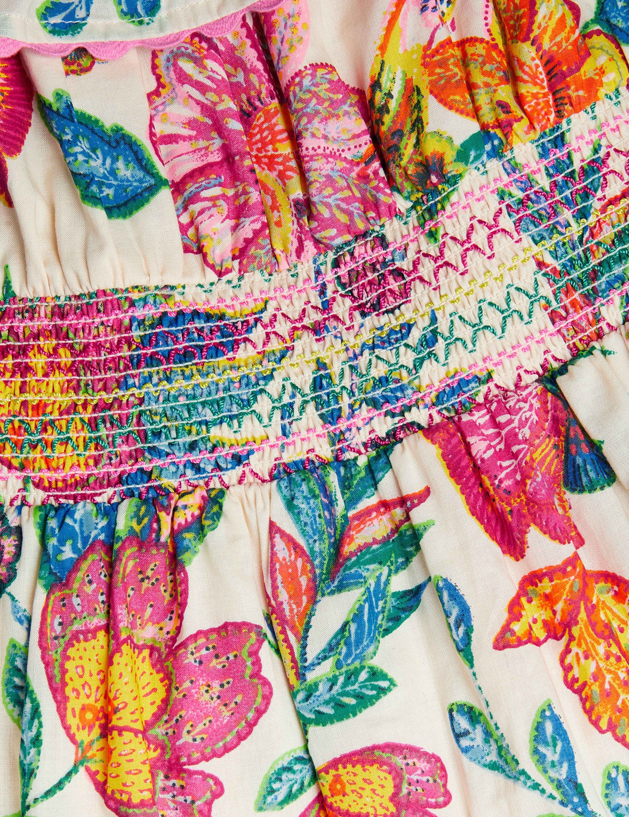 Pure Cotton Floral Dress (3-13 Yrs) 2 of 3