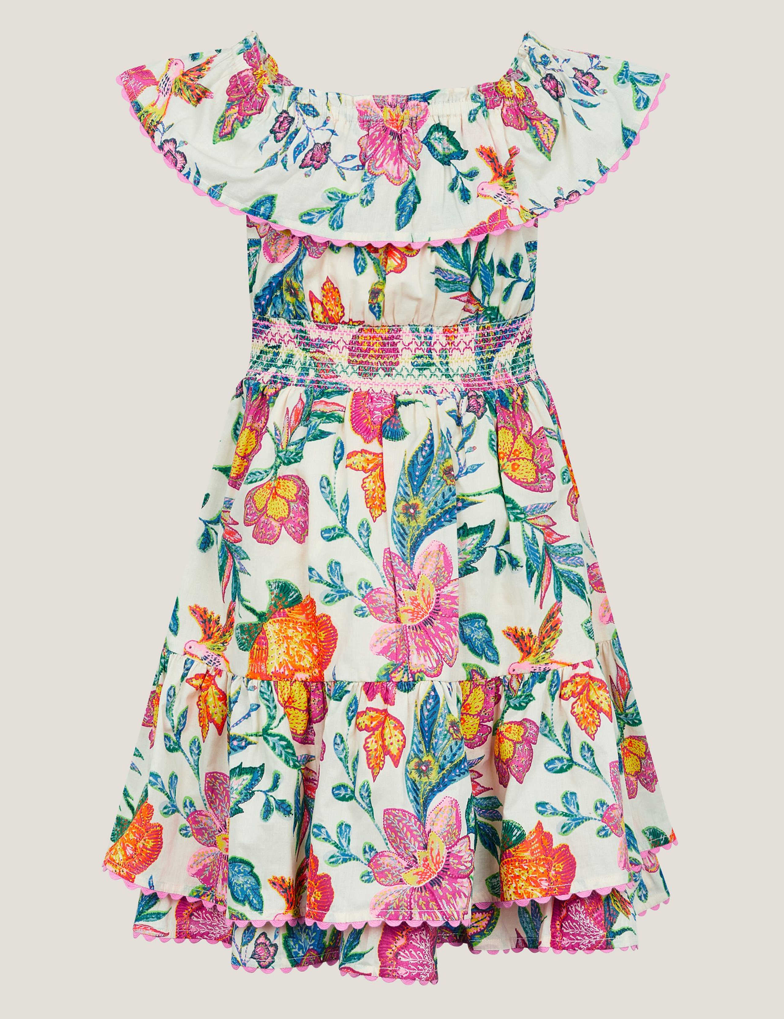 Pure Cotton Floral Dress (3-13 Yrs) 3 of 3