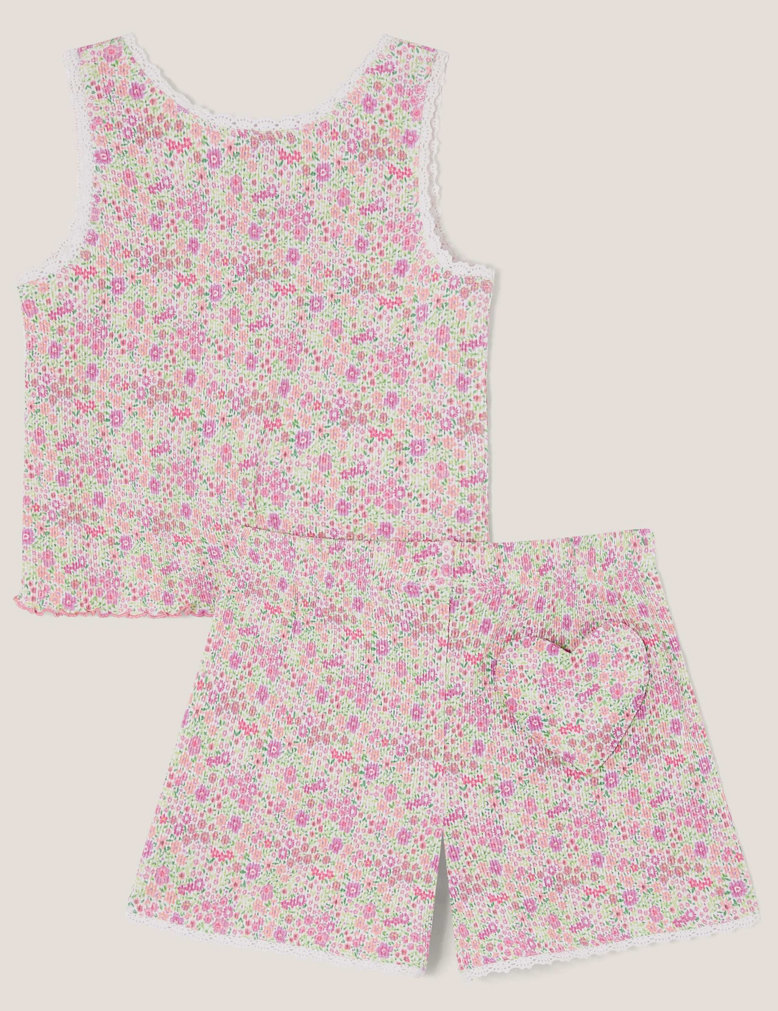 Pure Cotton Floral Pyjamas (2-13 Yrs) 3 of 3
