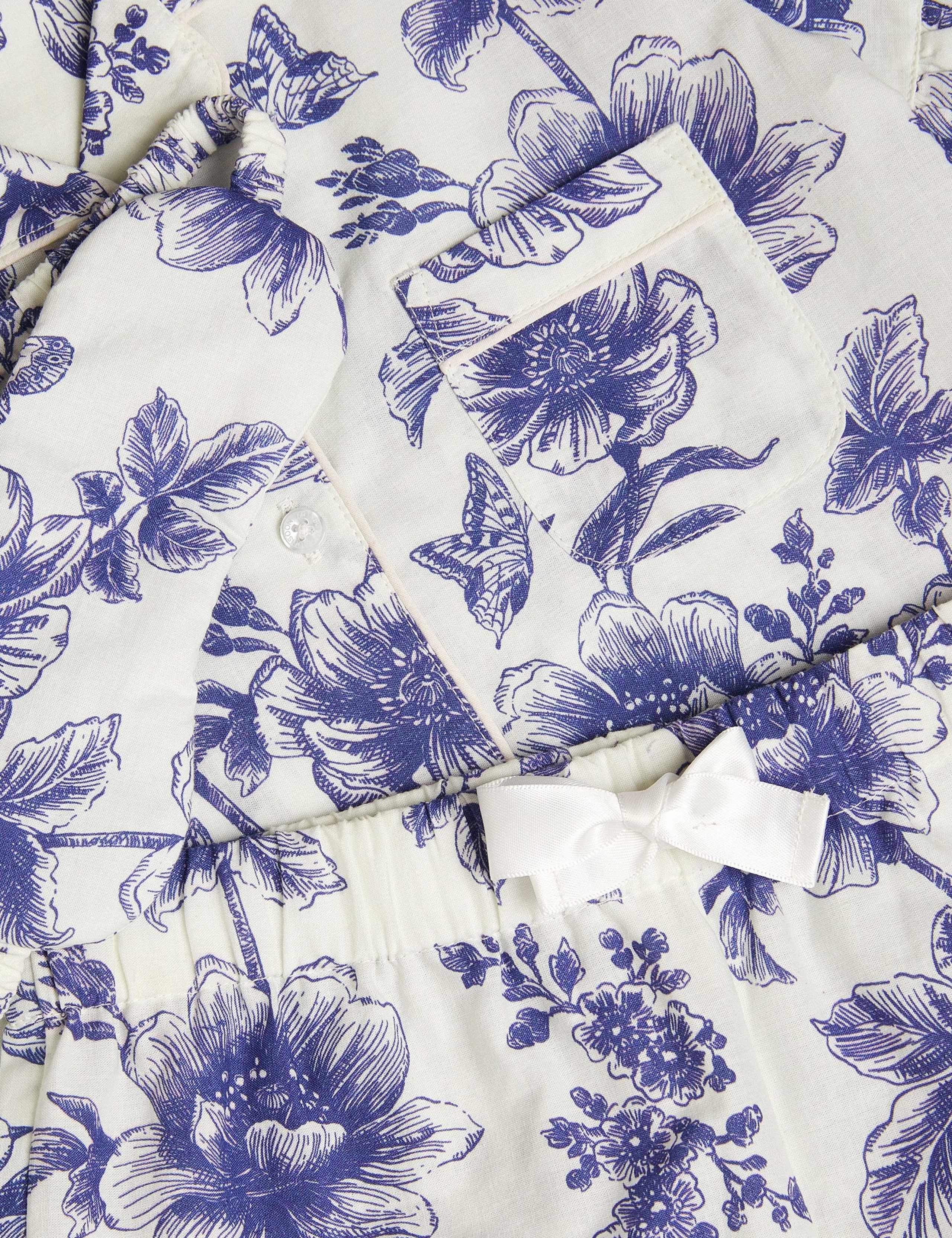 Pure Cotton Floral Short Pyjamas (2-13 Yrs) 2 of 3