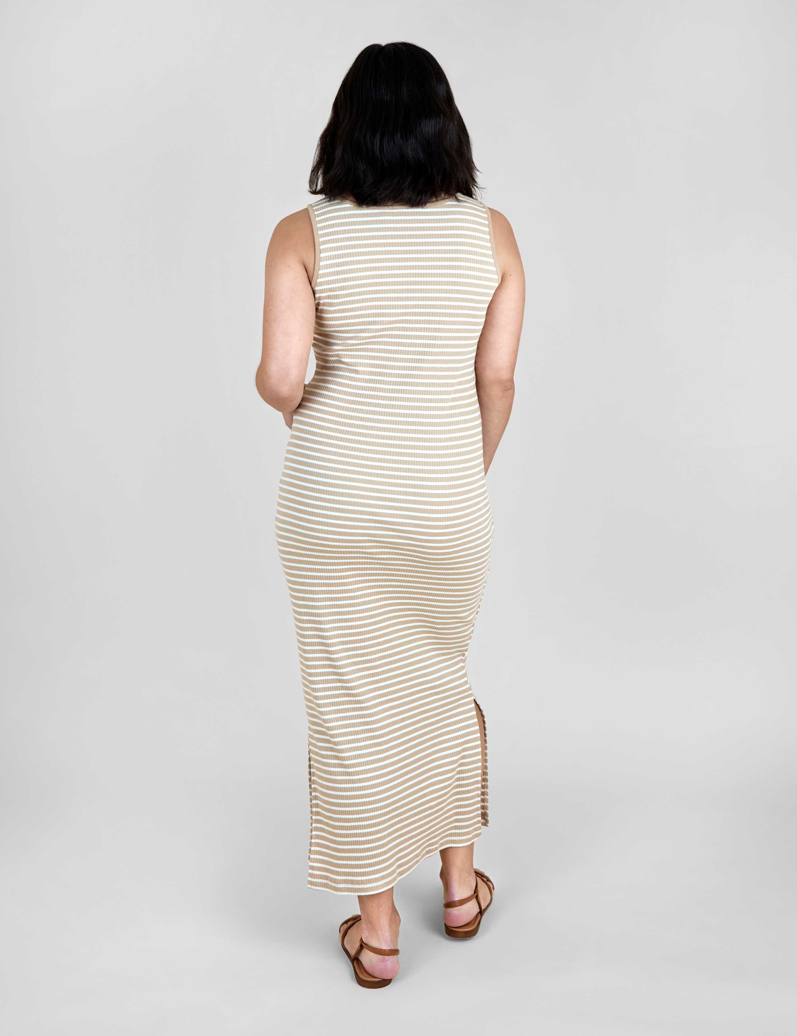 Maternity Cotton Rich Striped Maxi Bodycon Dress 6 of 6
