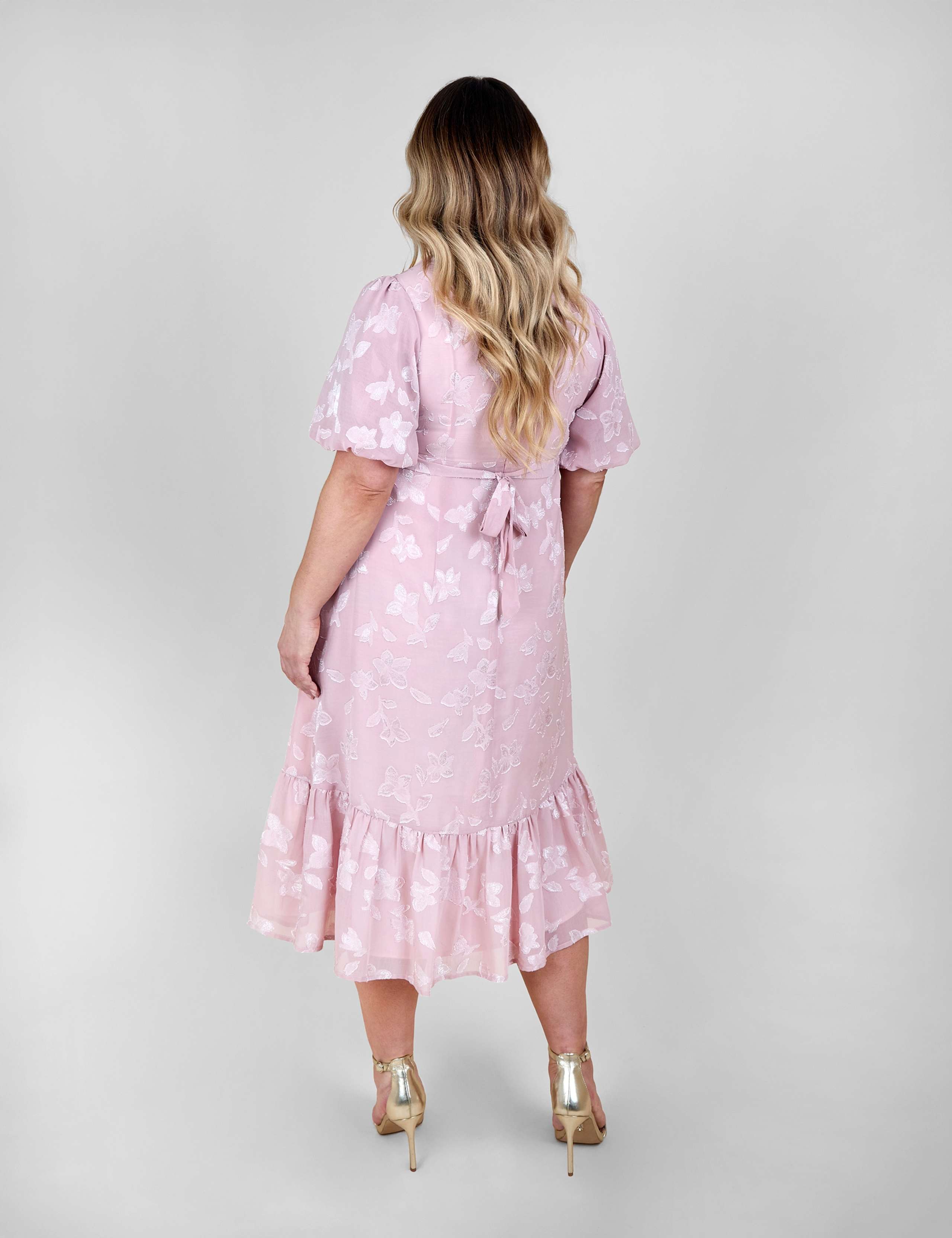 Maternity Floral V-Neck Midi Skater Dress 5 of 6