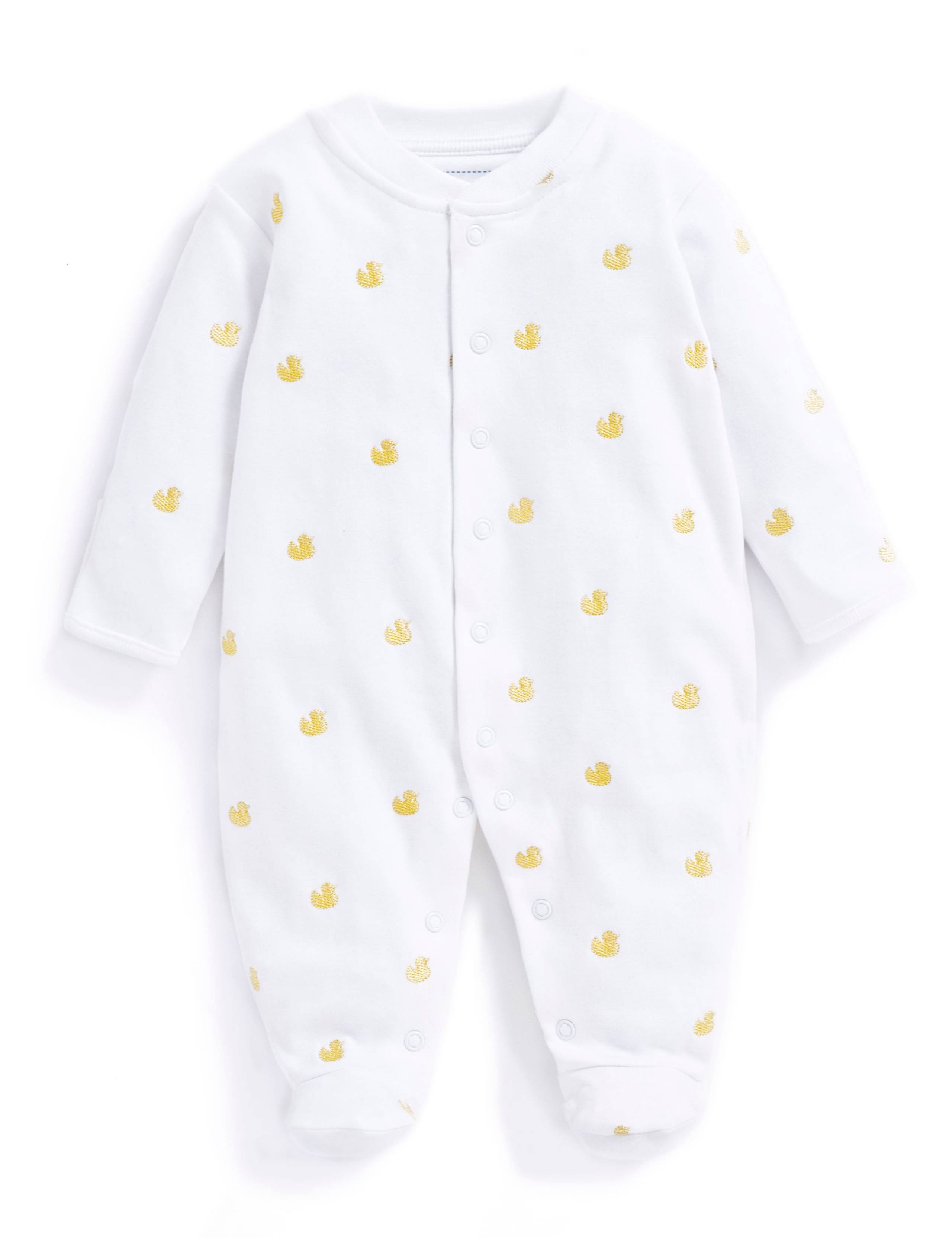 Pure Cotton Duck Sleepsuit (0-12 Mths) 3 of 4