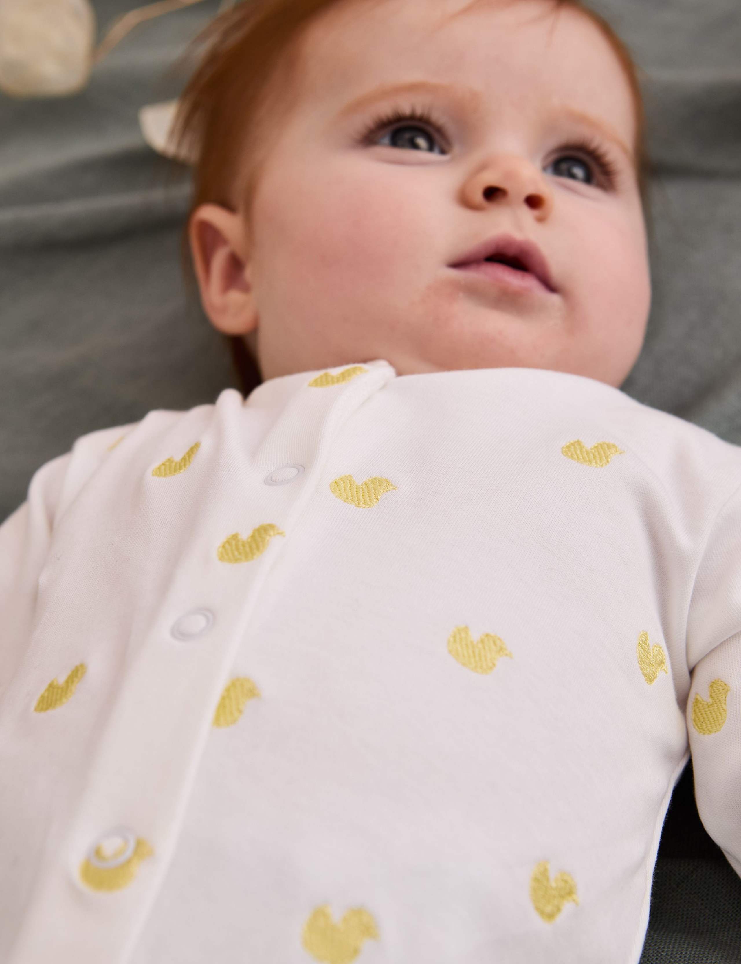Pure Cotton Duck Sleepsuit (0-12 Mths) 4 of 4