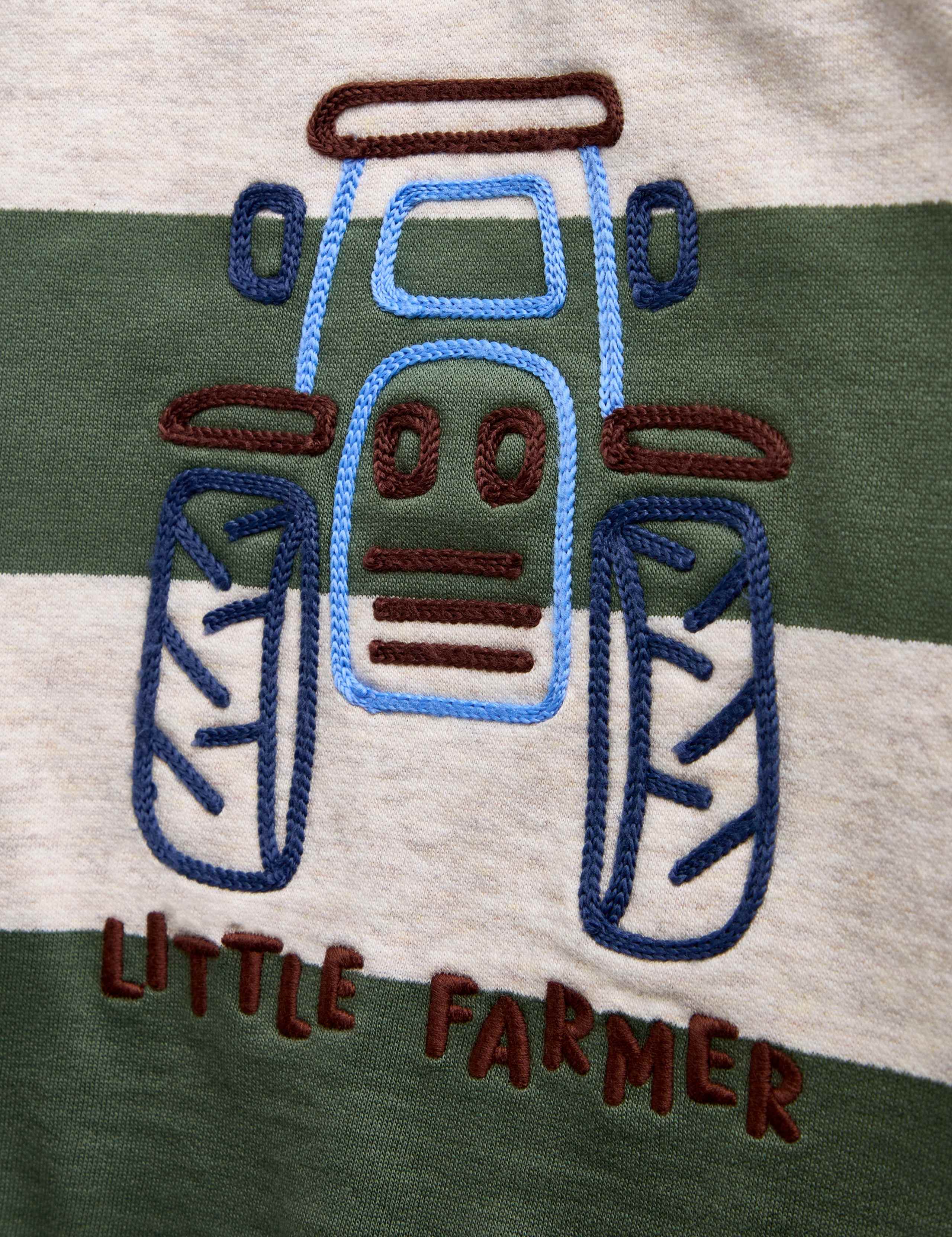 Cotton Rich Embroidered Tractor Sweatshirt (1-5 Yrs) 5 of 5