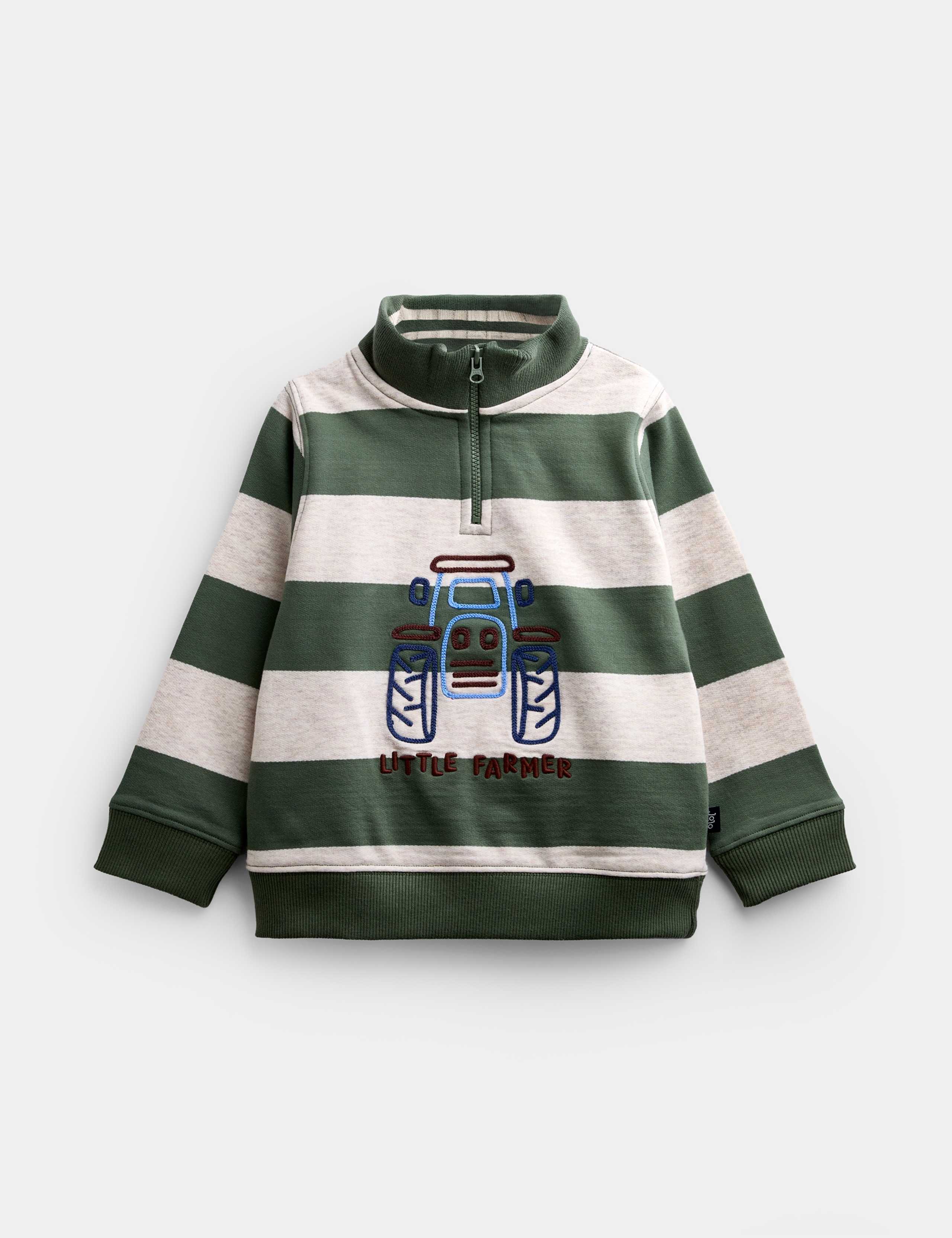 Cotton Rich Embroidered Tractor Sweatshirt (1-5 Yrs) 2 of 5