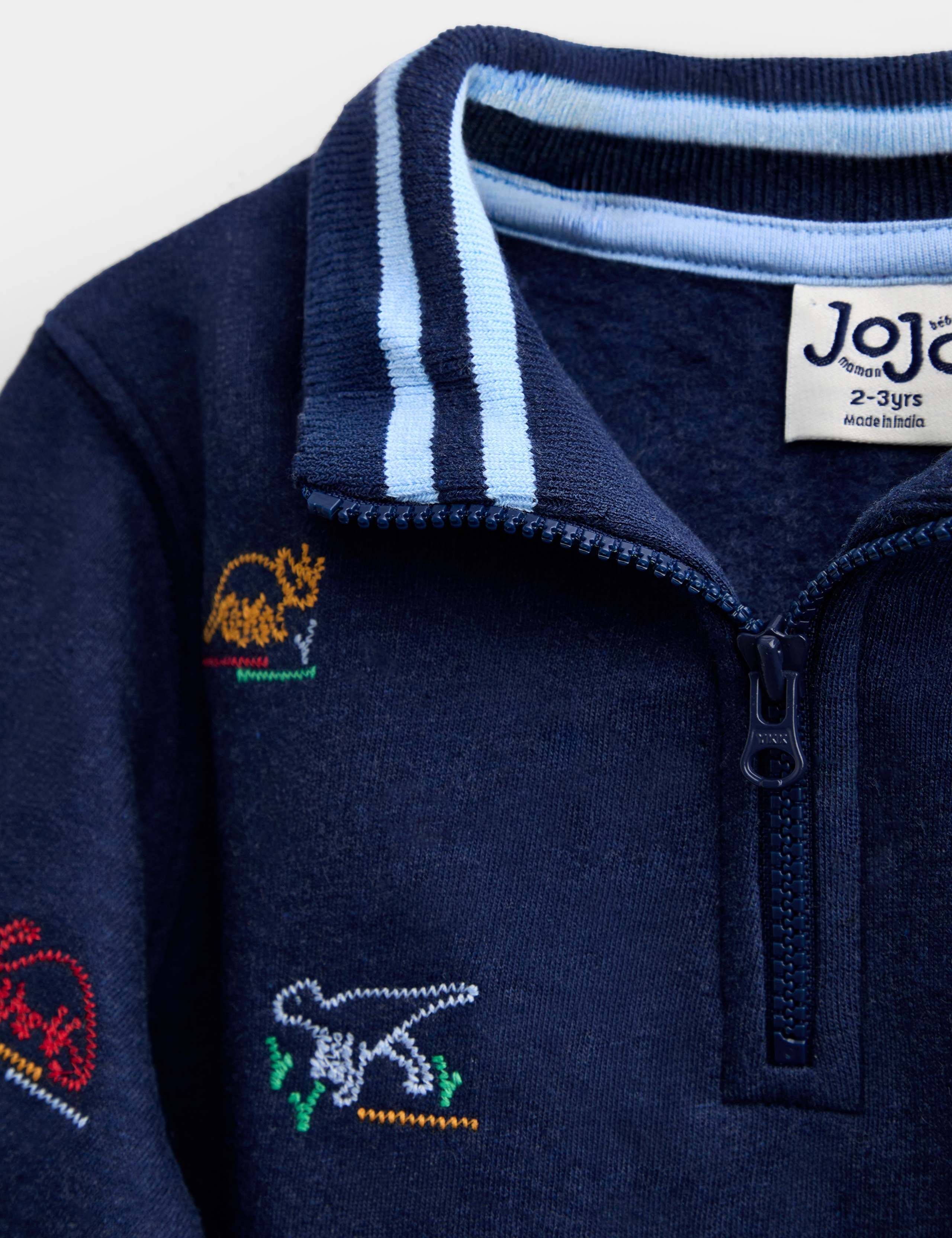 Pure Cotton Embroidered Dinosaur Sweatshirt (1-5 Yrs) 3 of 5