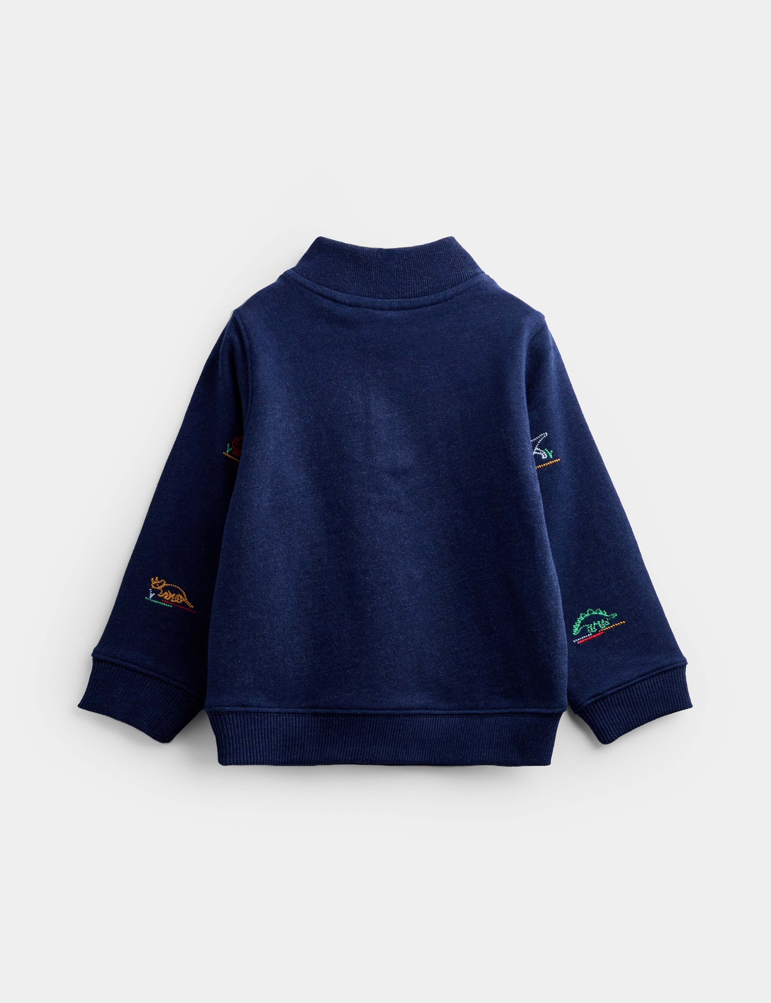 Pure Cotton Embroidered Dinosaur Sweatshirt (1-5 Yrs) 4 of 5