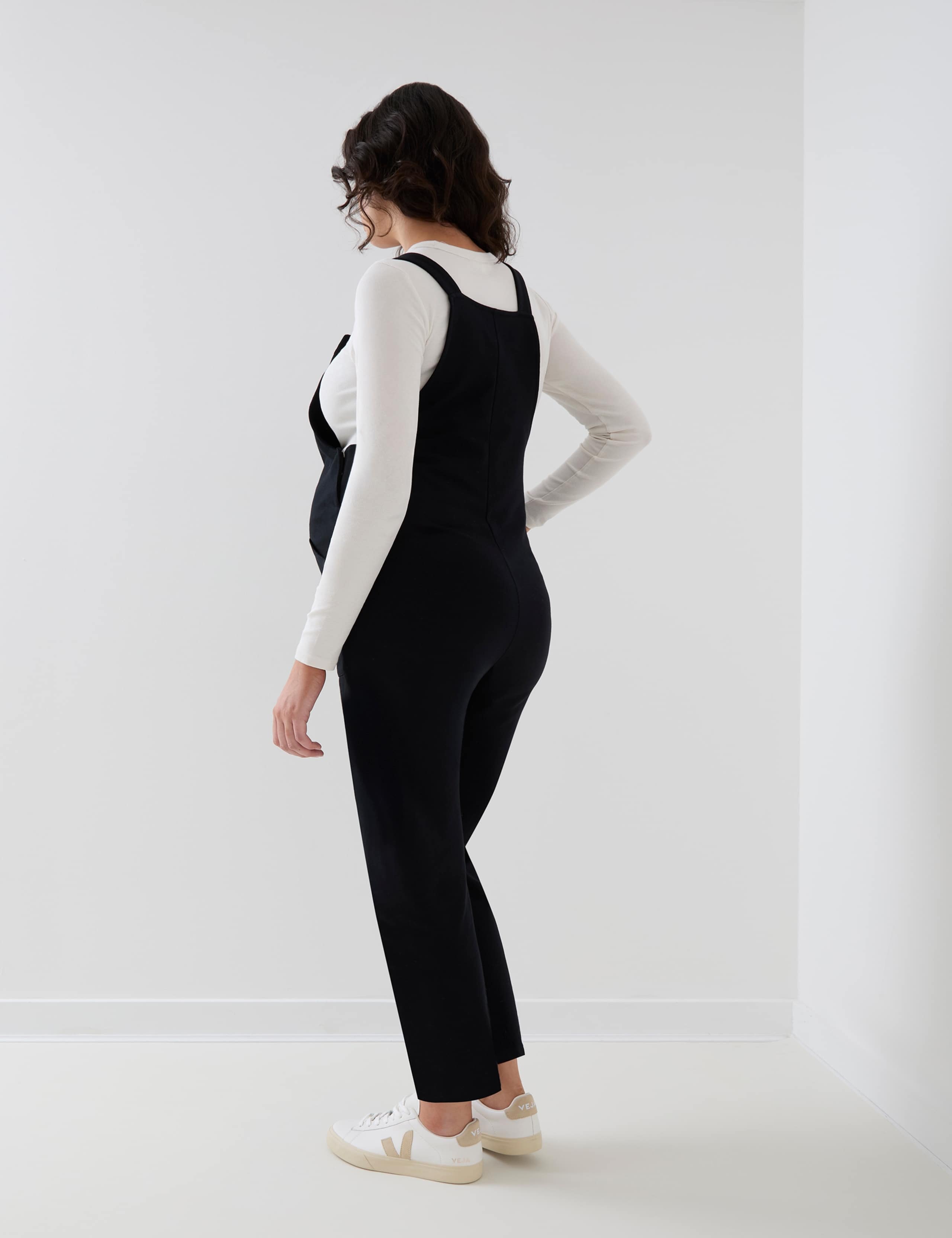 Maternity Pure Cotton Jersey Dungarees 3 of 4