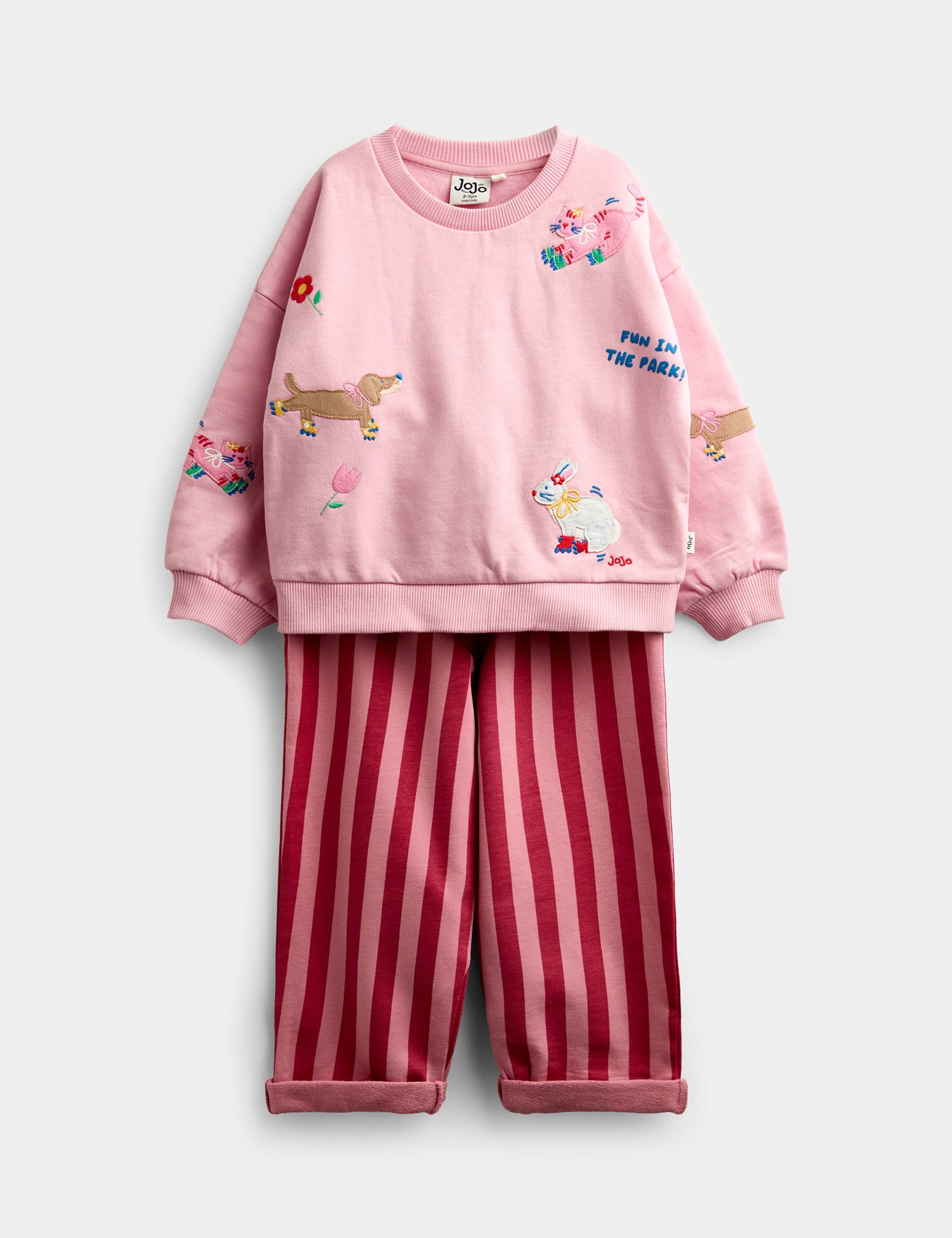 Cotton Rich Applique Pet Top & Bottom Outfit (1-5 Yrs) 2 of 6
