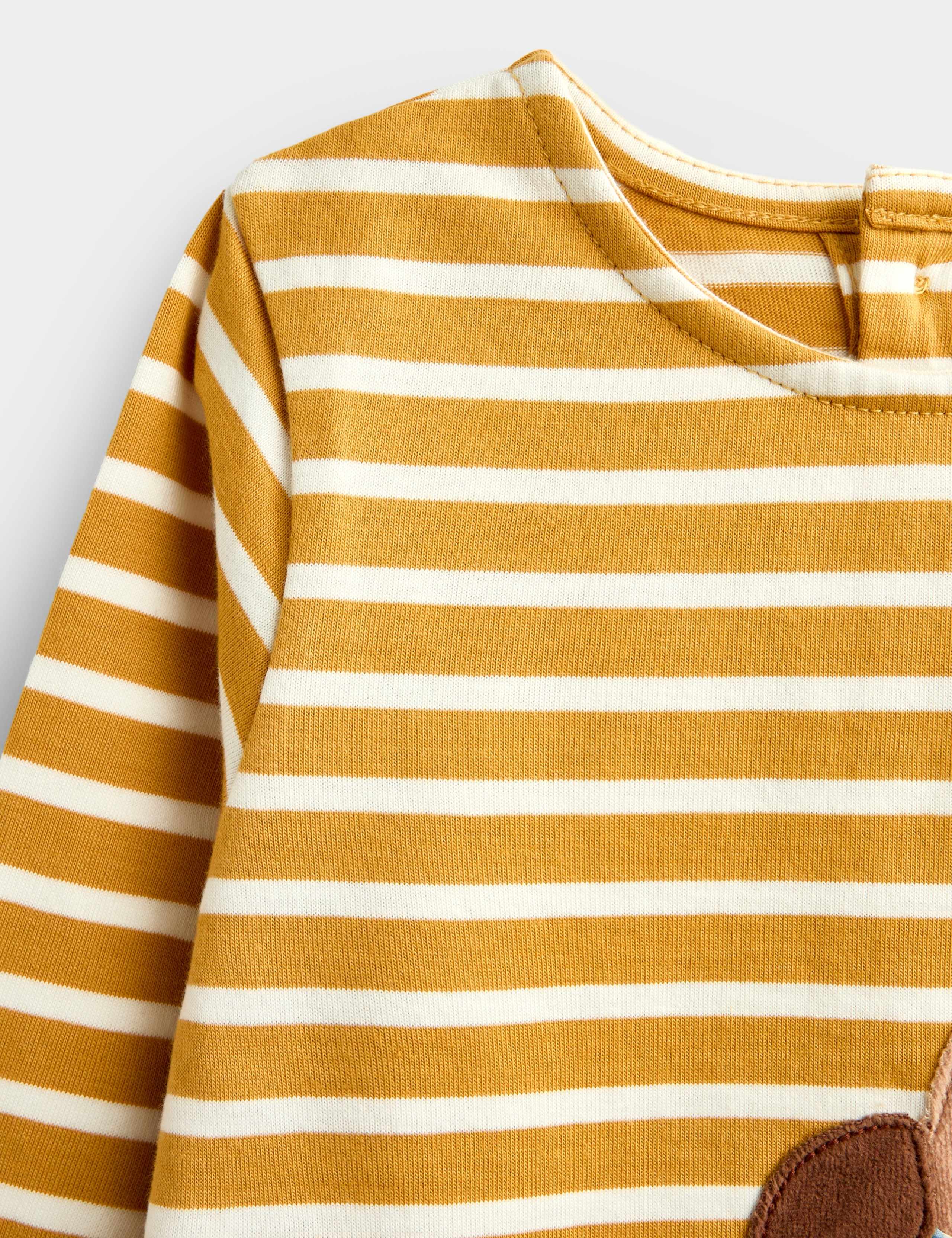 Pure Cotton Striped Horse Appliqué Top (1-5 Yrs) 2 of 4