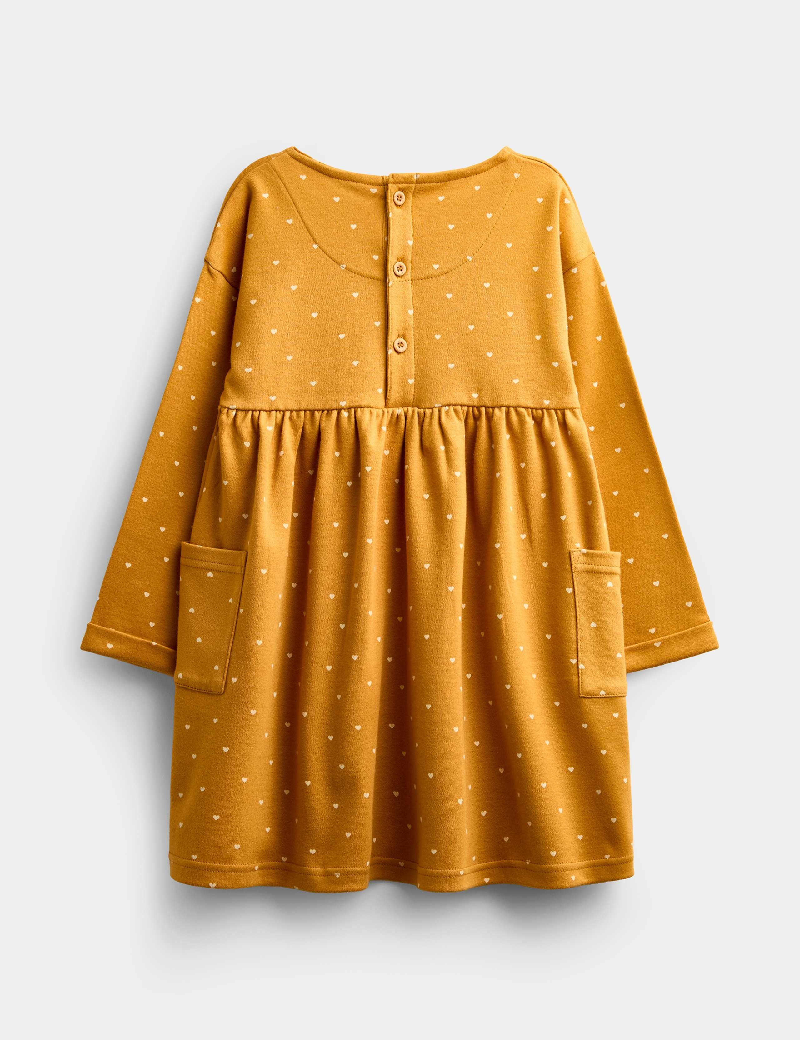Pure Cotton Heart Print Dress (1-5 Yrs) 2 of 4