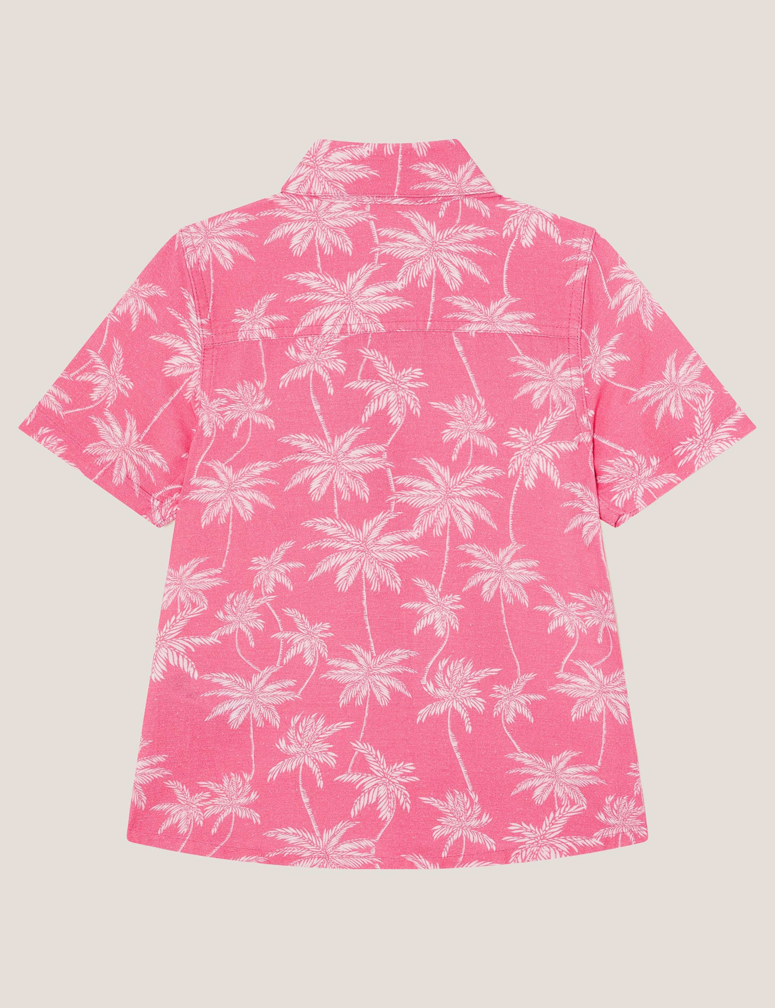 Cotton Blend Palm Print Shirt 2 of 3