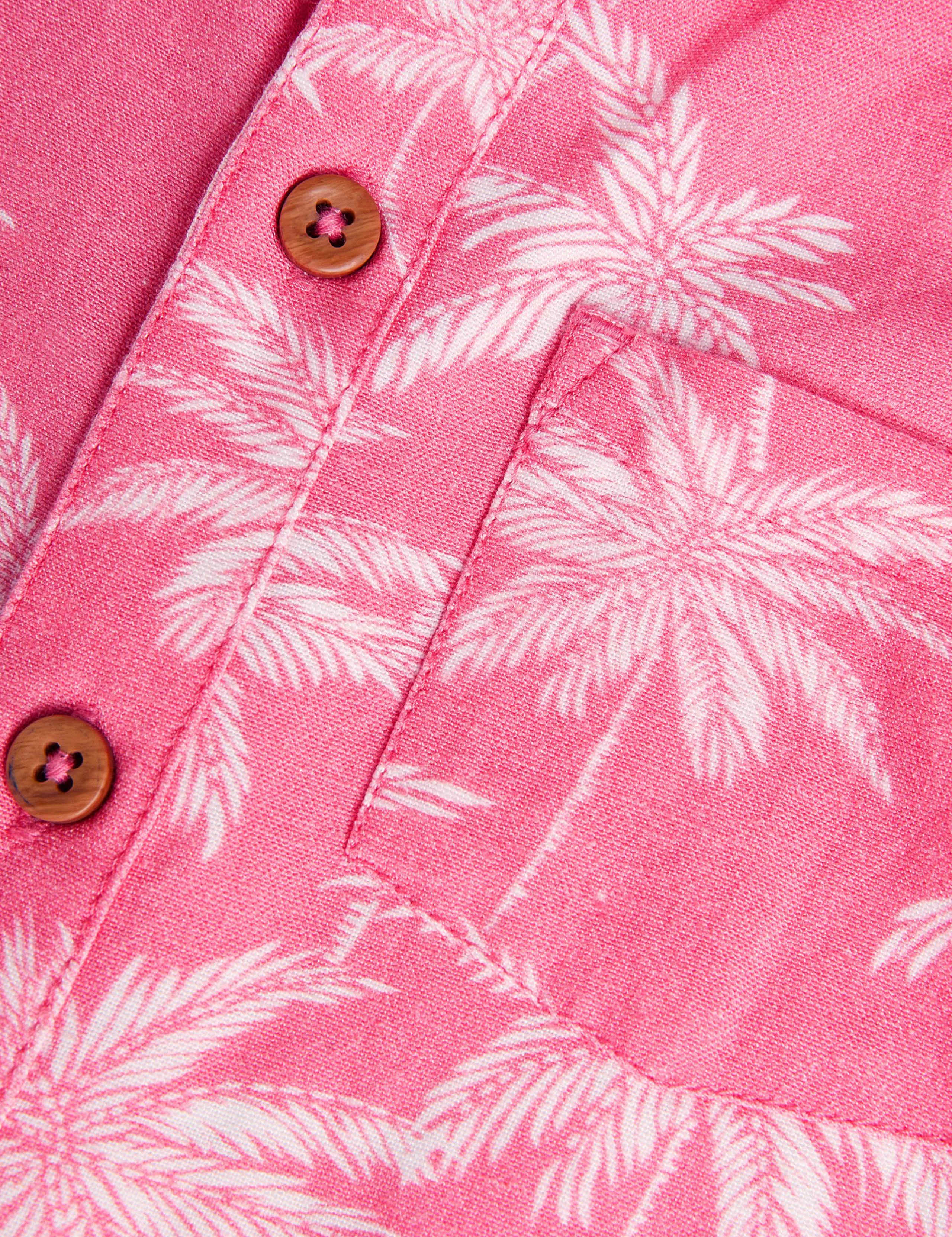 Cotton Blend Palm Print Shirt 3 of 3