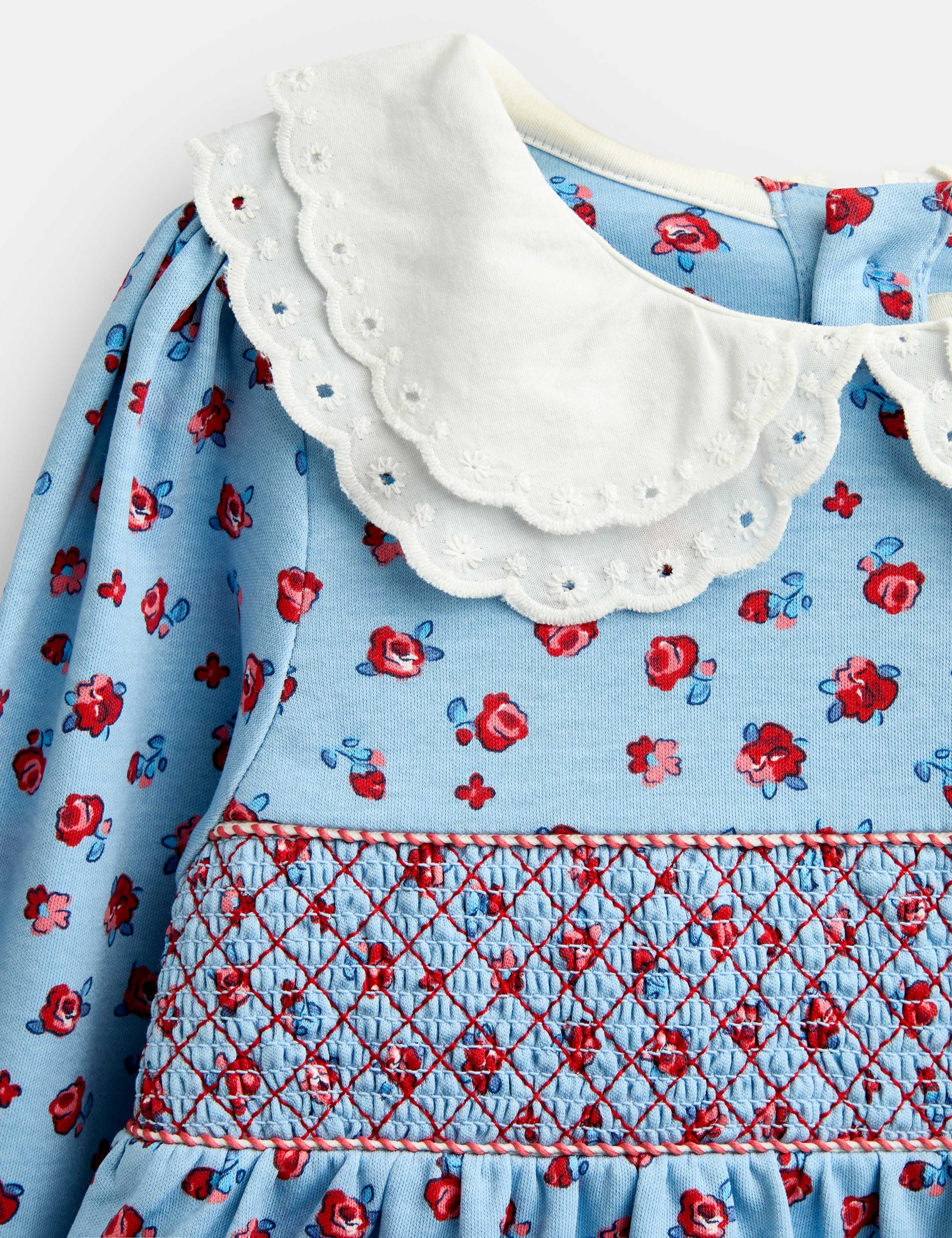 Pure Cotton Ditsy Floral Smocked Dress (1-5 Yrs) 2 of 4