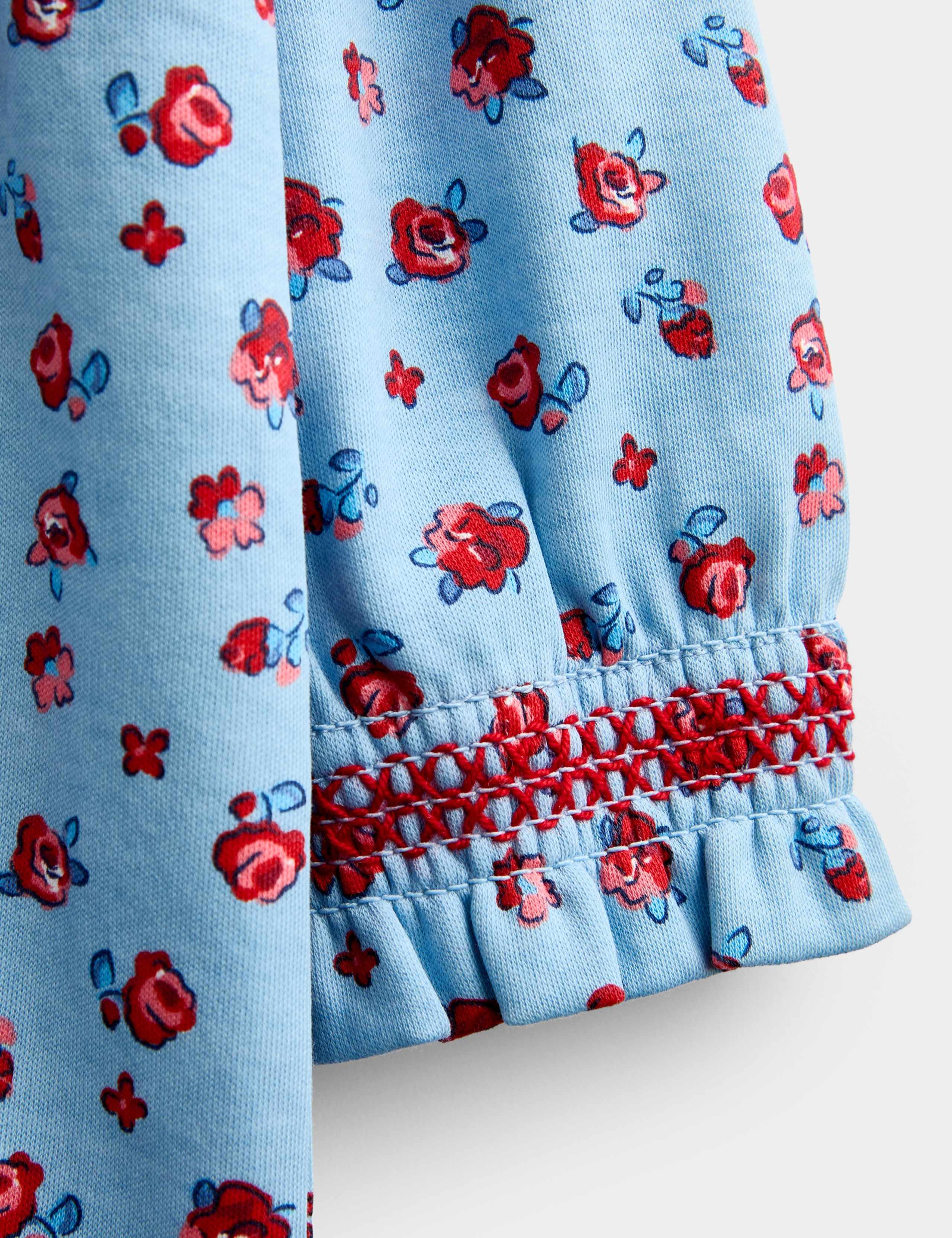 Pure Cotton Ditsy Floral Smocked Dress (1-5 Yrs) 4 of 4