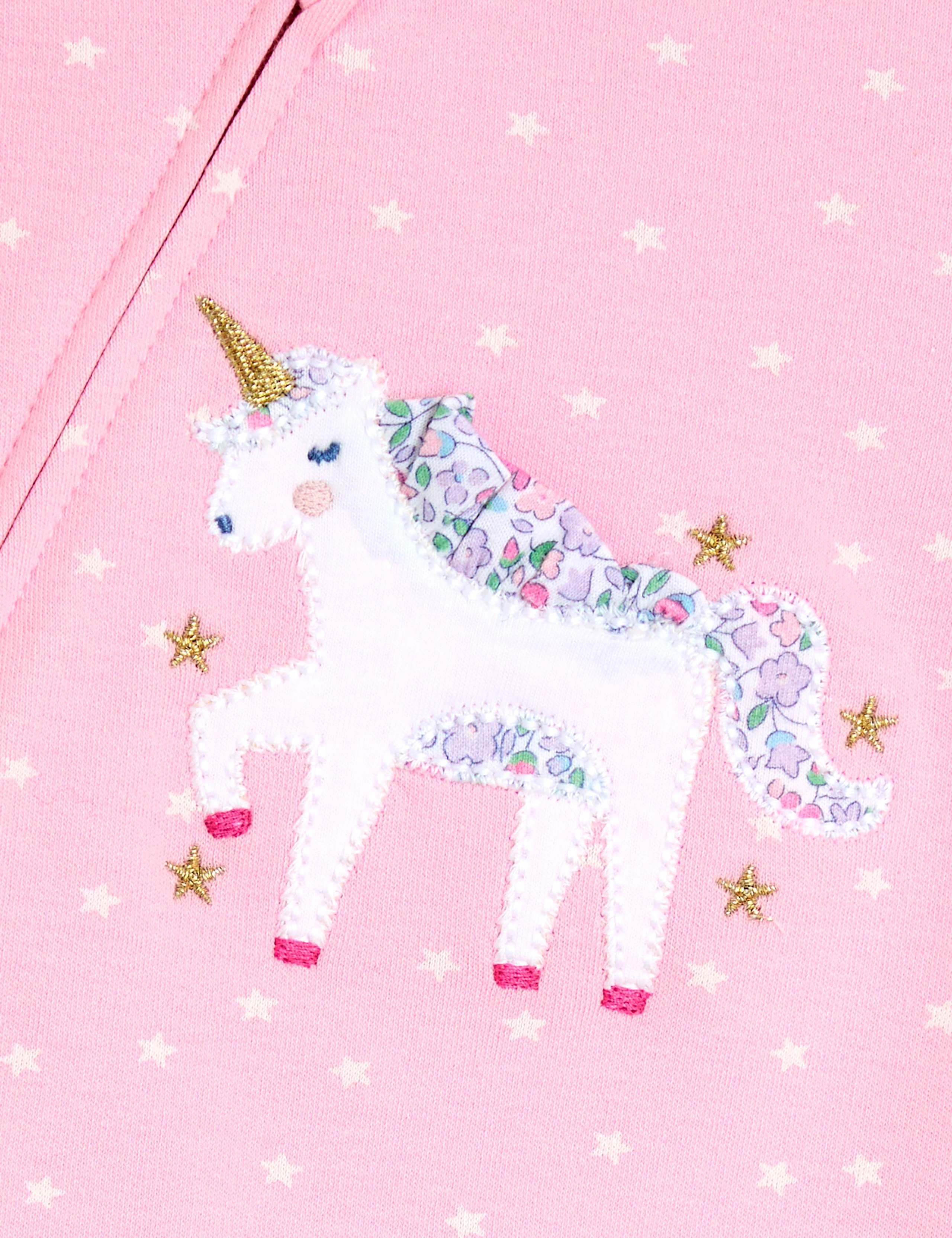Pure Cotton Frill Unicorn Sleepsuit (0-18 Mths) 2 of 3