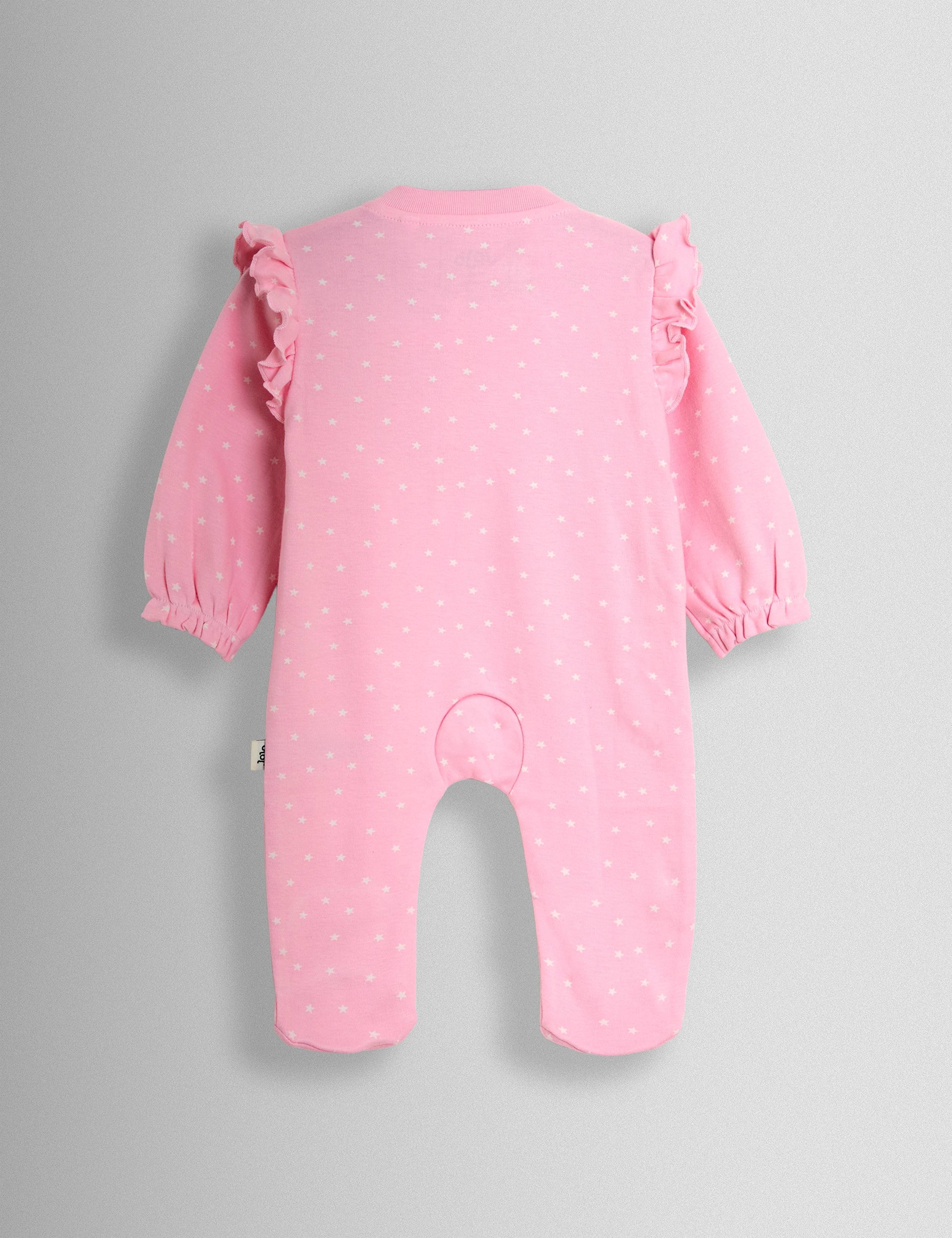 Pure Cotton Frill Unicorn Sleepsuit (0-18 Mths) 3 of 3