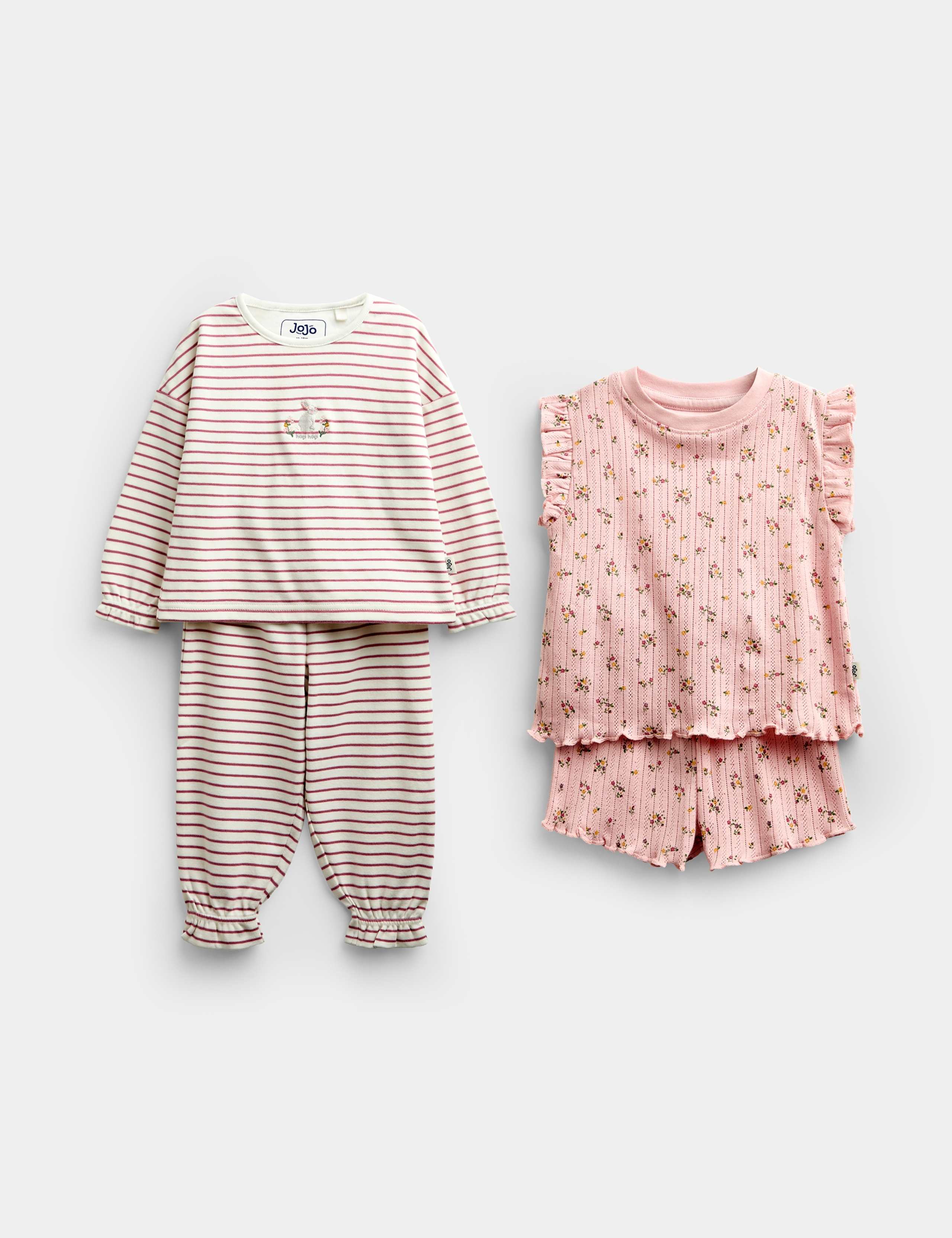 2 Pack Pure Cotton Patterned Pyjama Sets (1-7 Yrs) 1 of 9