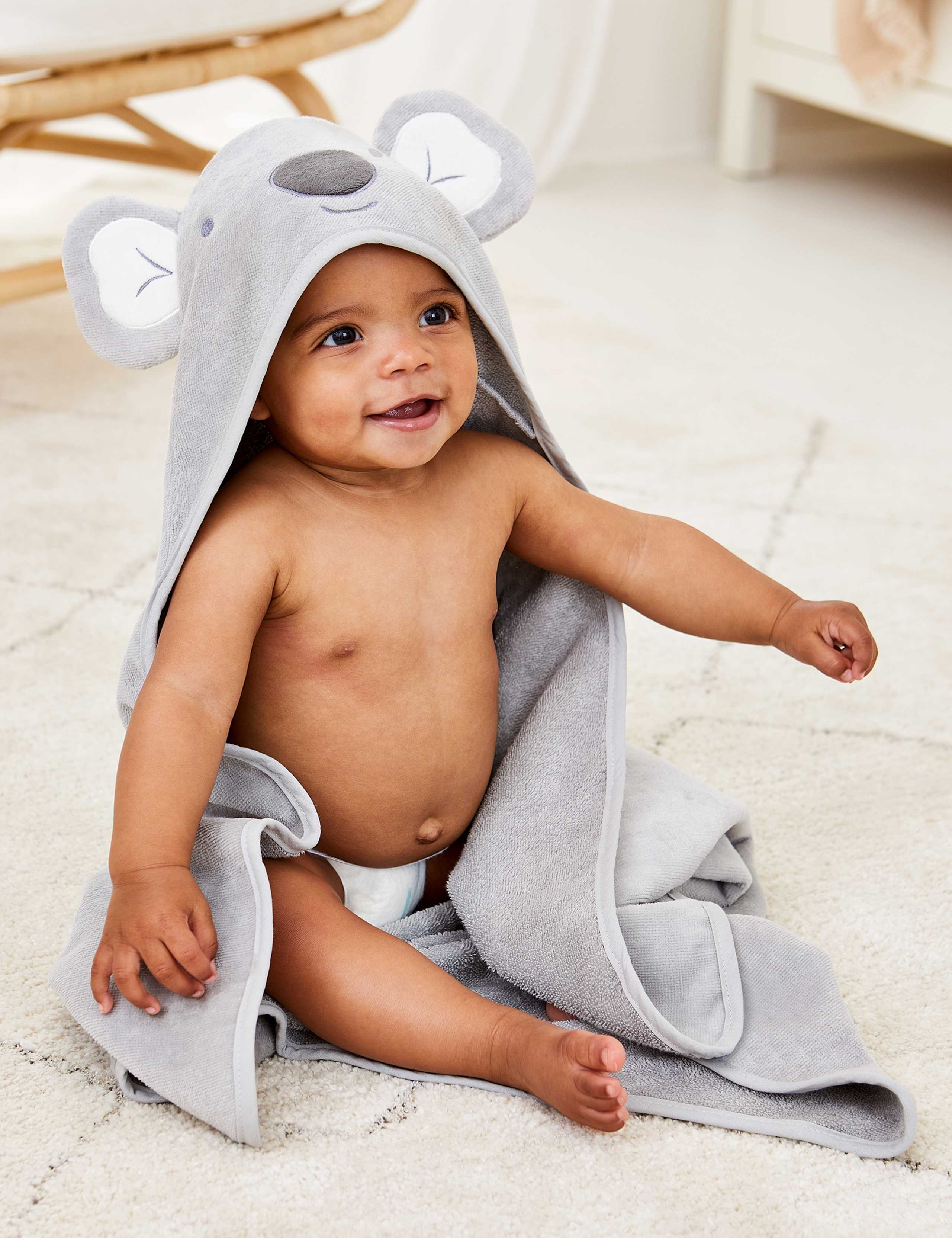 Pure Cotton Embroidered Animal Hooded Towel 1 of 4
