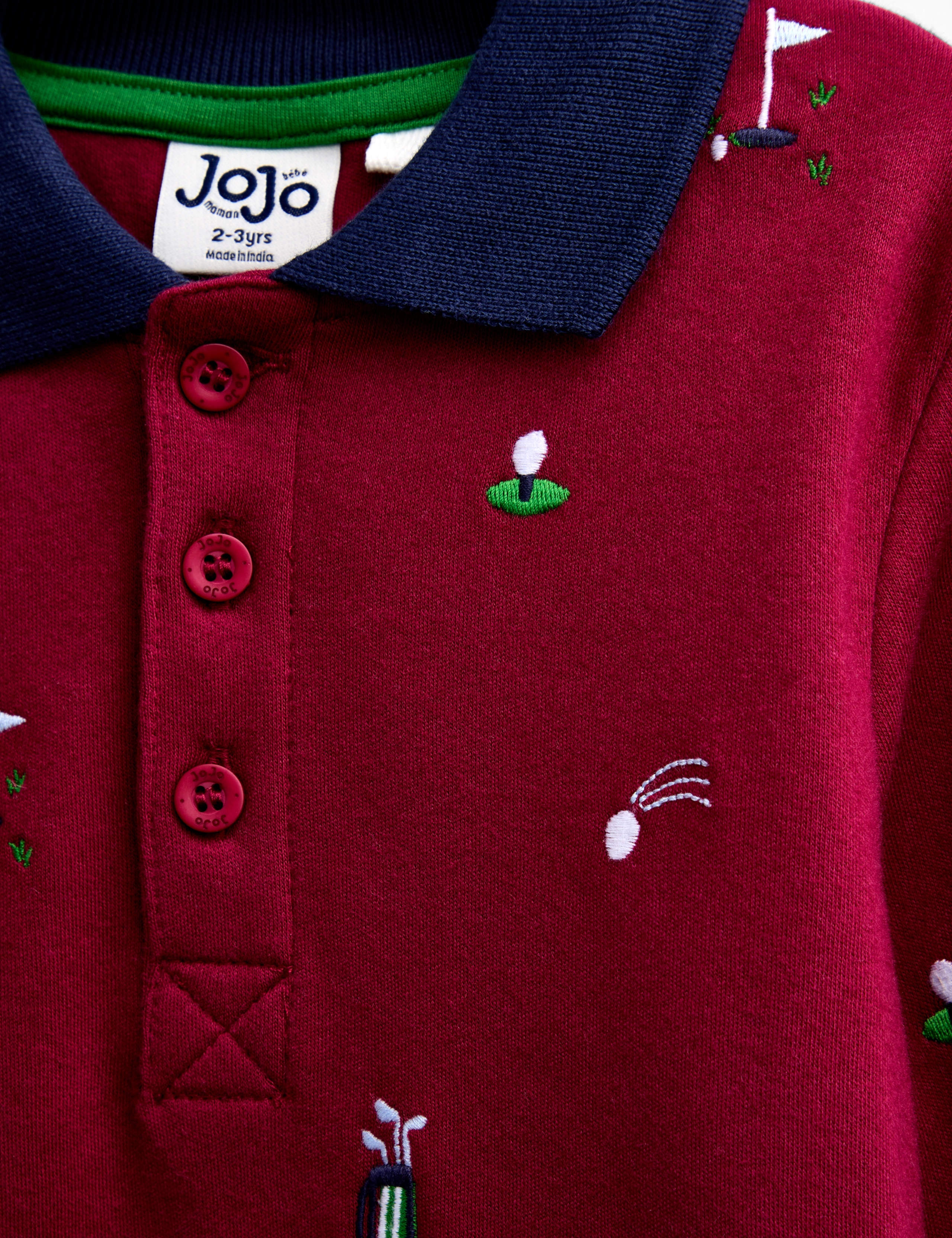 Golf Embroidered Long Sleeve Polo Shirt 2 of 3