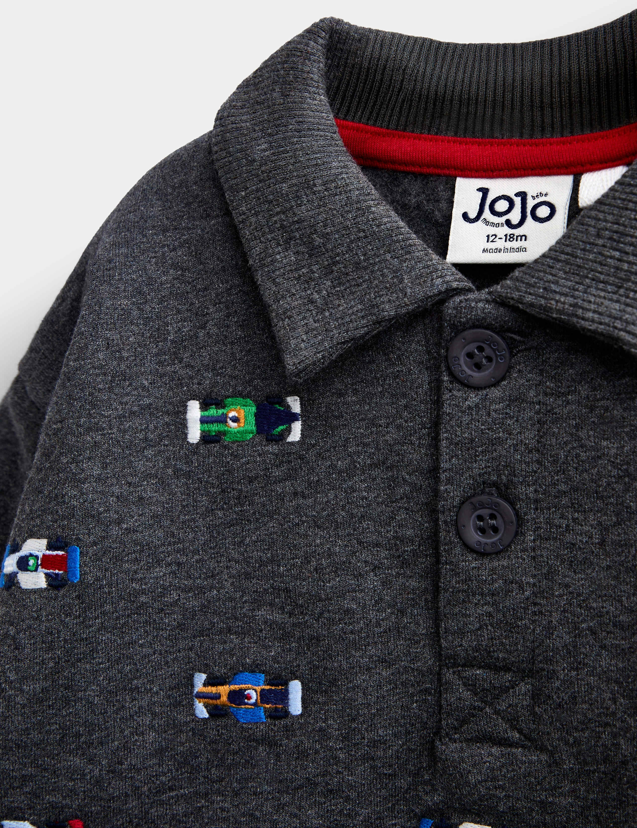 Car Embroidered Half Button Sweatshirt 2 of 4