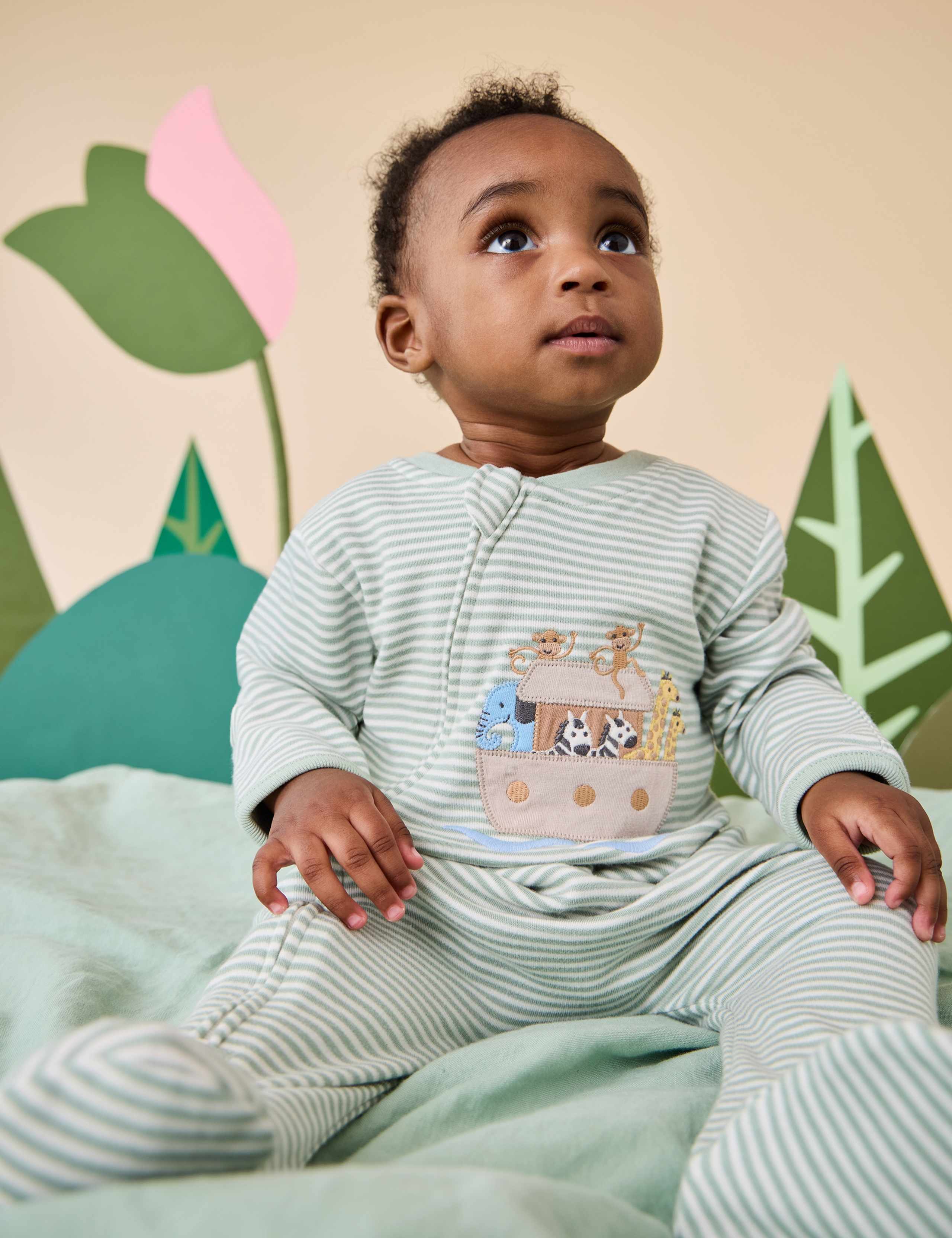 Cotton Jersey Applique Sleepsuit 1 of 8