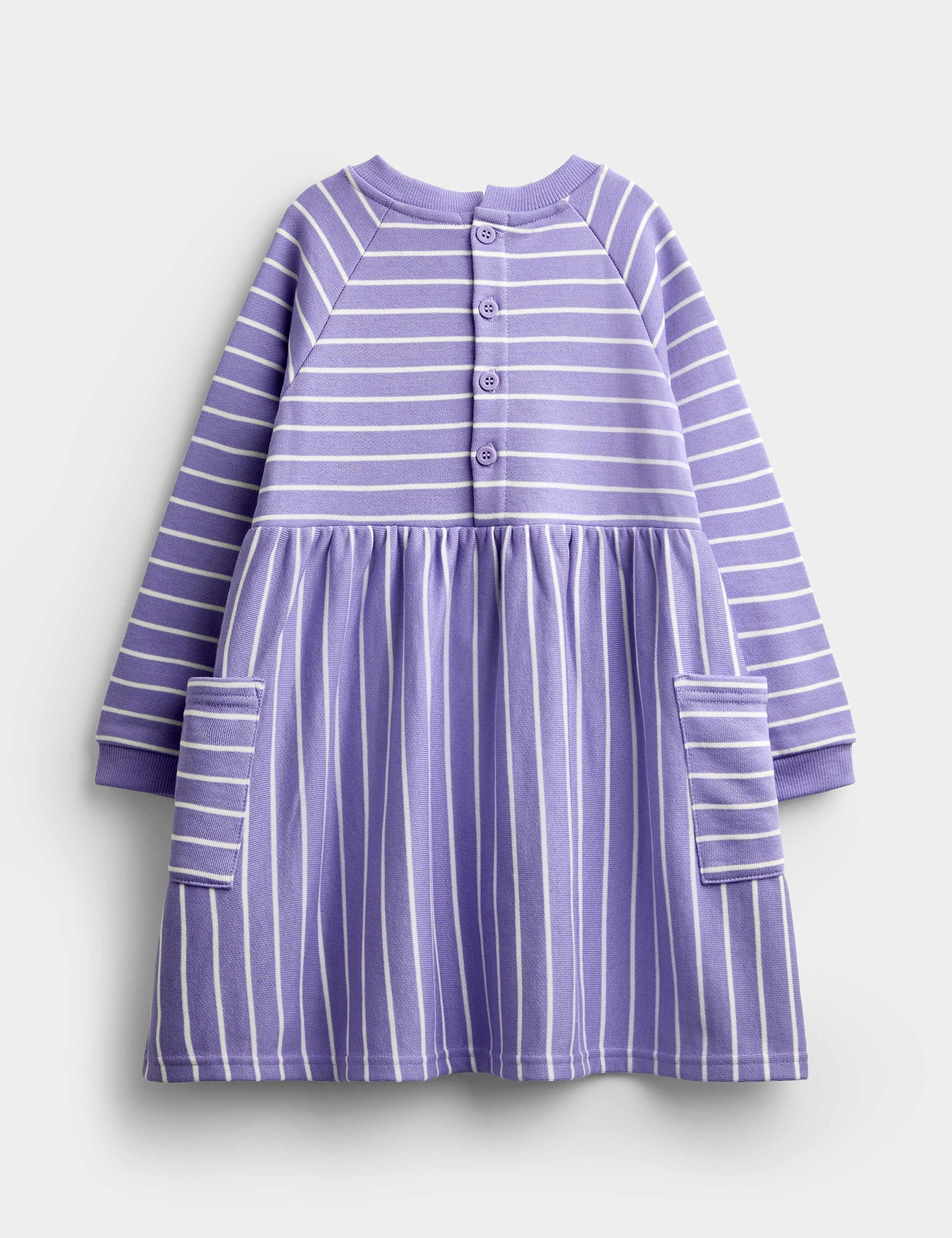 Pure Cotton Skating Dinos Dress (1-5 Yrs) 2 of 4