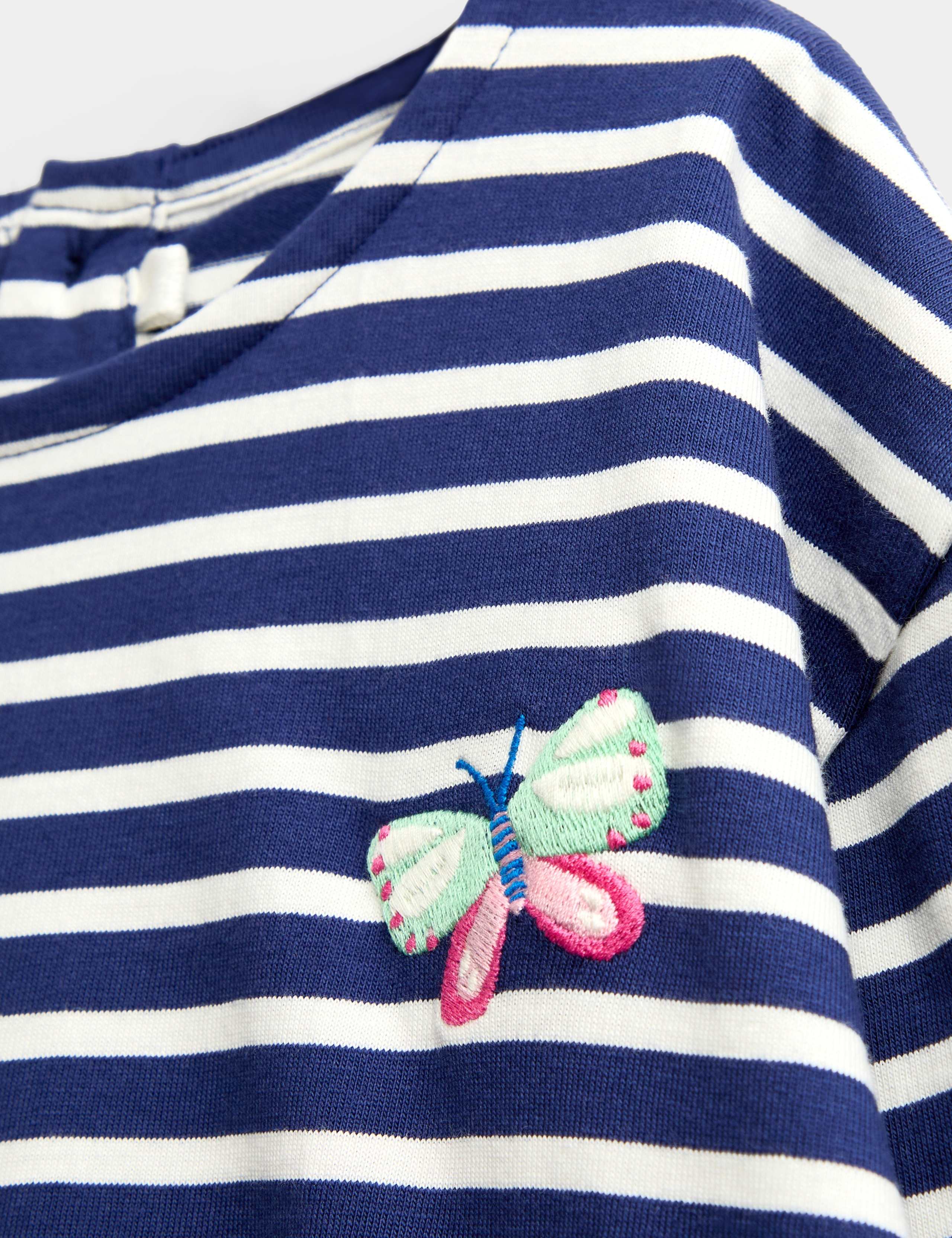 3 Pack Pure Cotton Ditsy And Stripe Tops (1-5 Yrs) 5 of 10