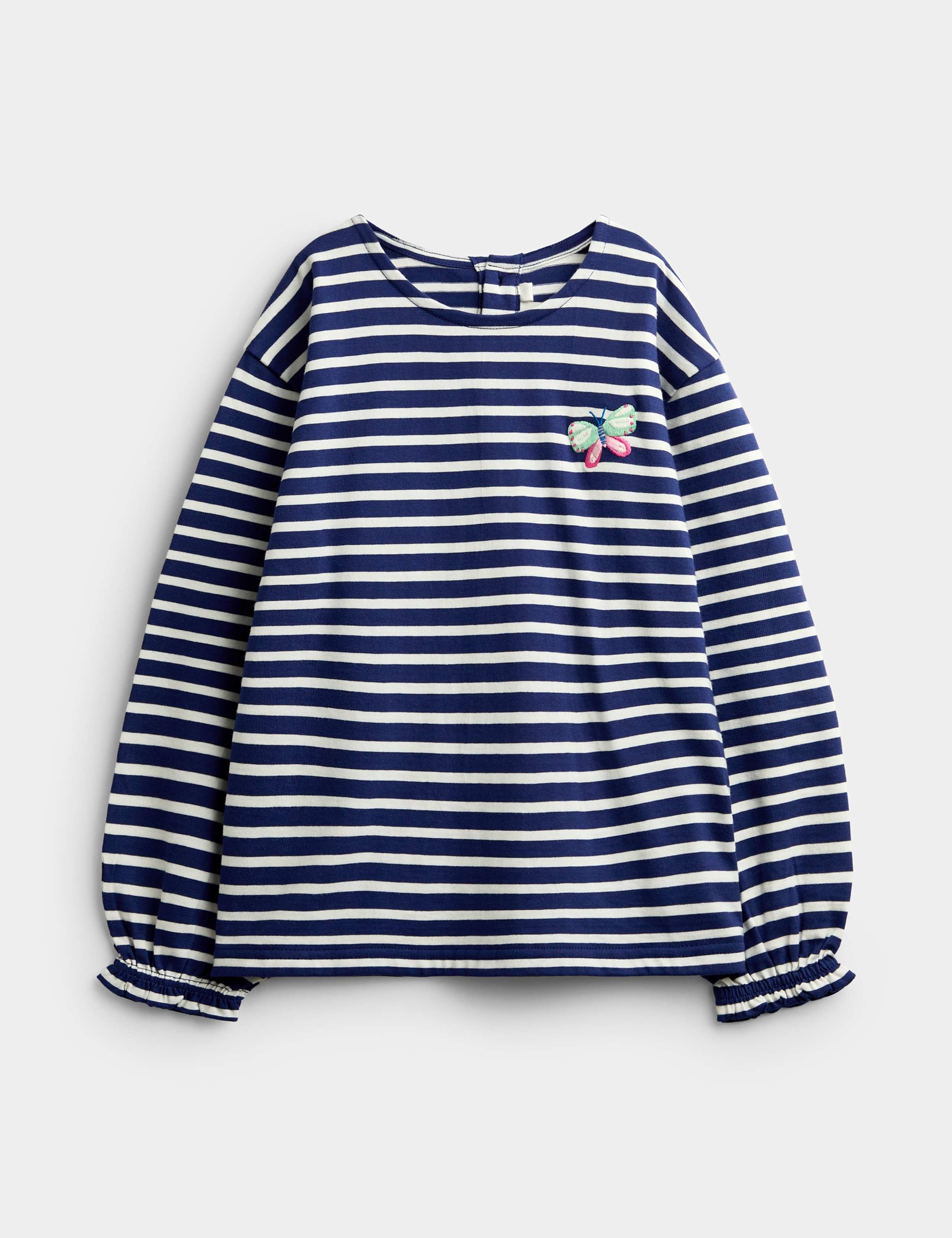 3 Pack Pure Cotton Ditsy And Stripe Tops (1-5 Yrs) 2 of 10
