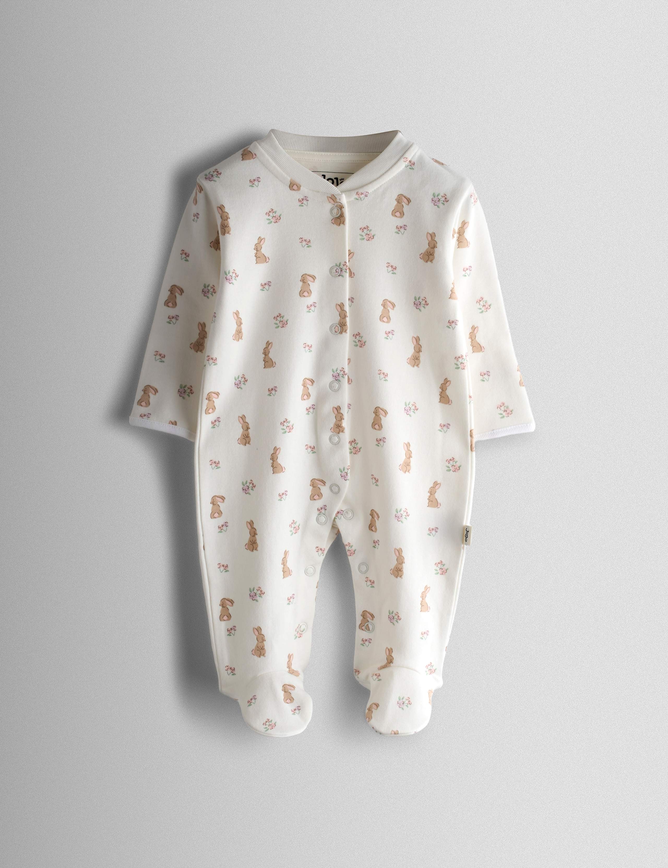3 Pack Cotton Sleepsuits 3 of 9