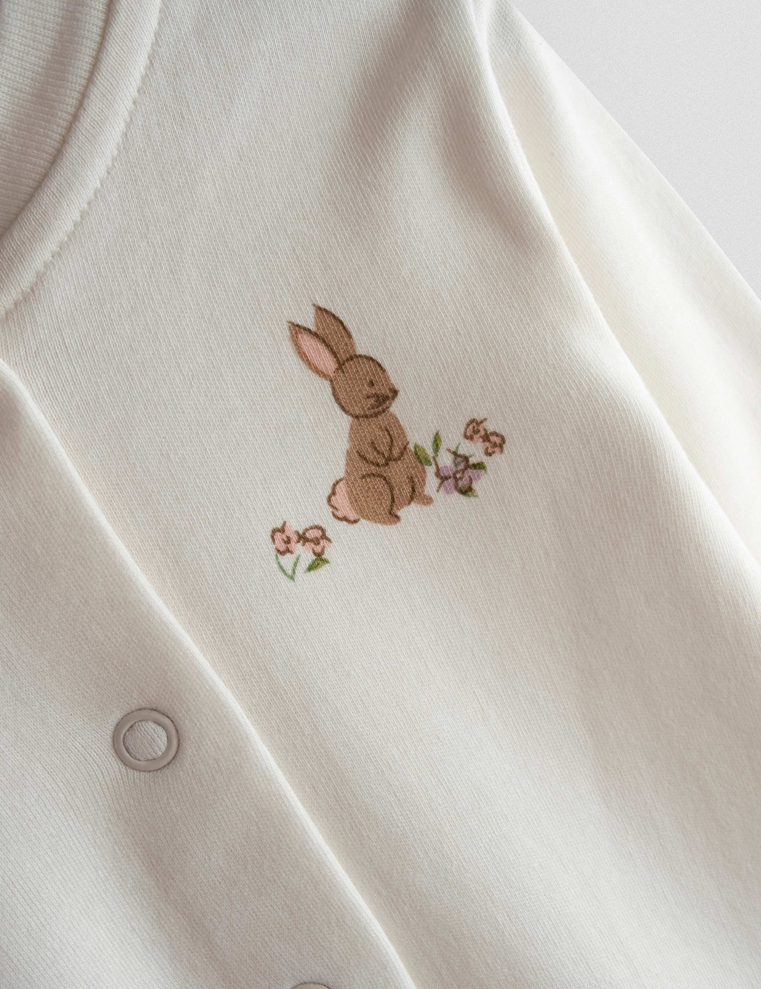 3 Pack Cotton Sleepsuits 8 of 9