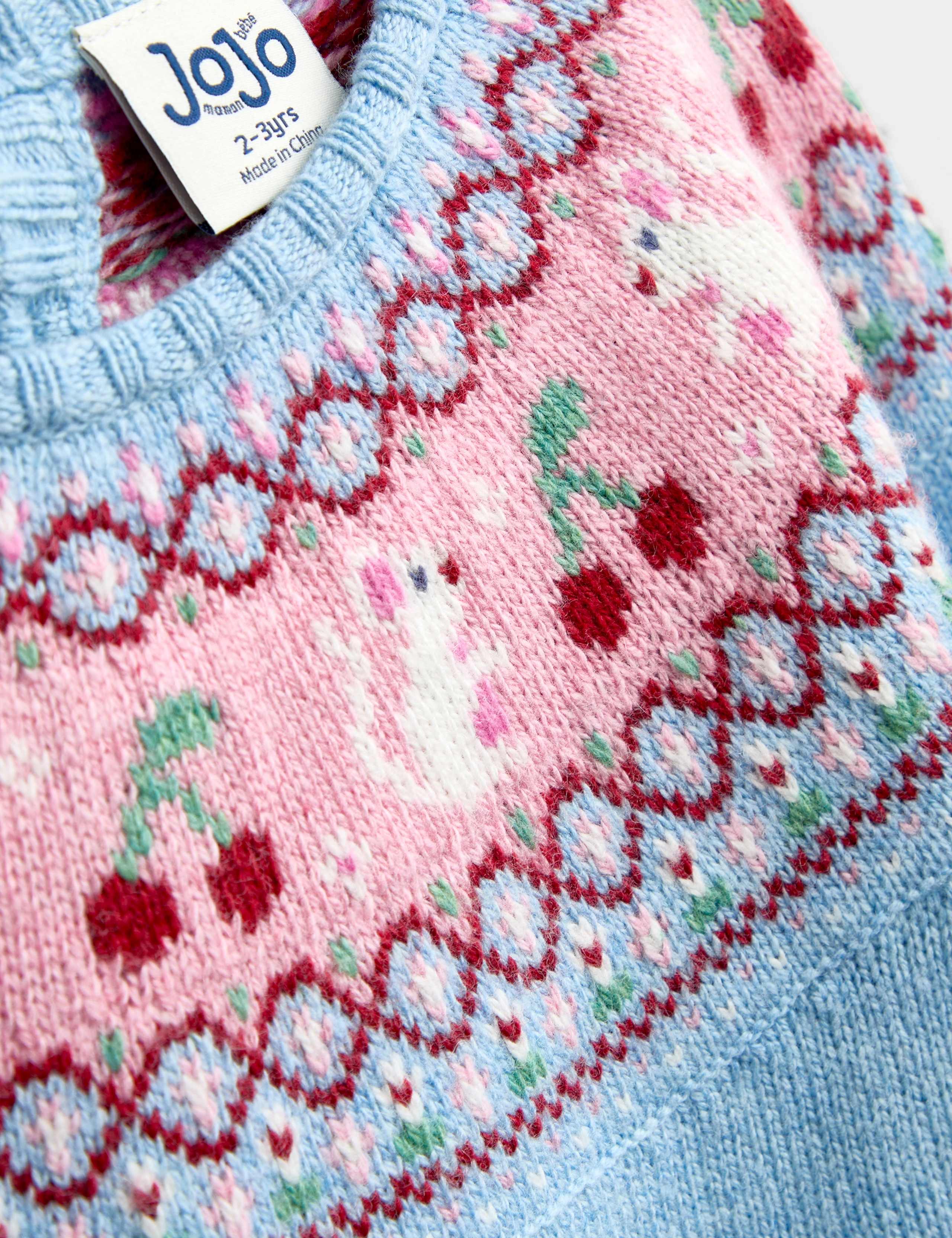 Mouse And Cherry Fair Isle Dress (1-5 Yrs) 3 of 4