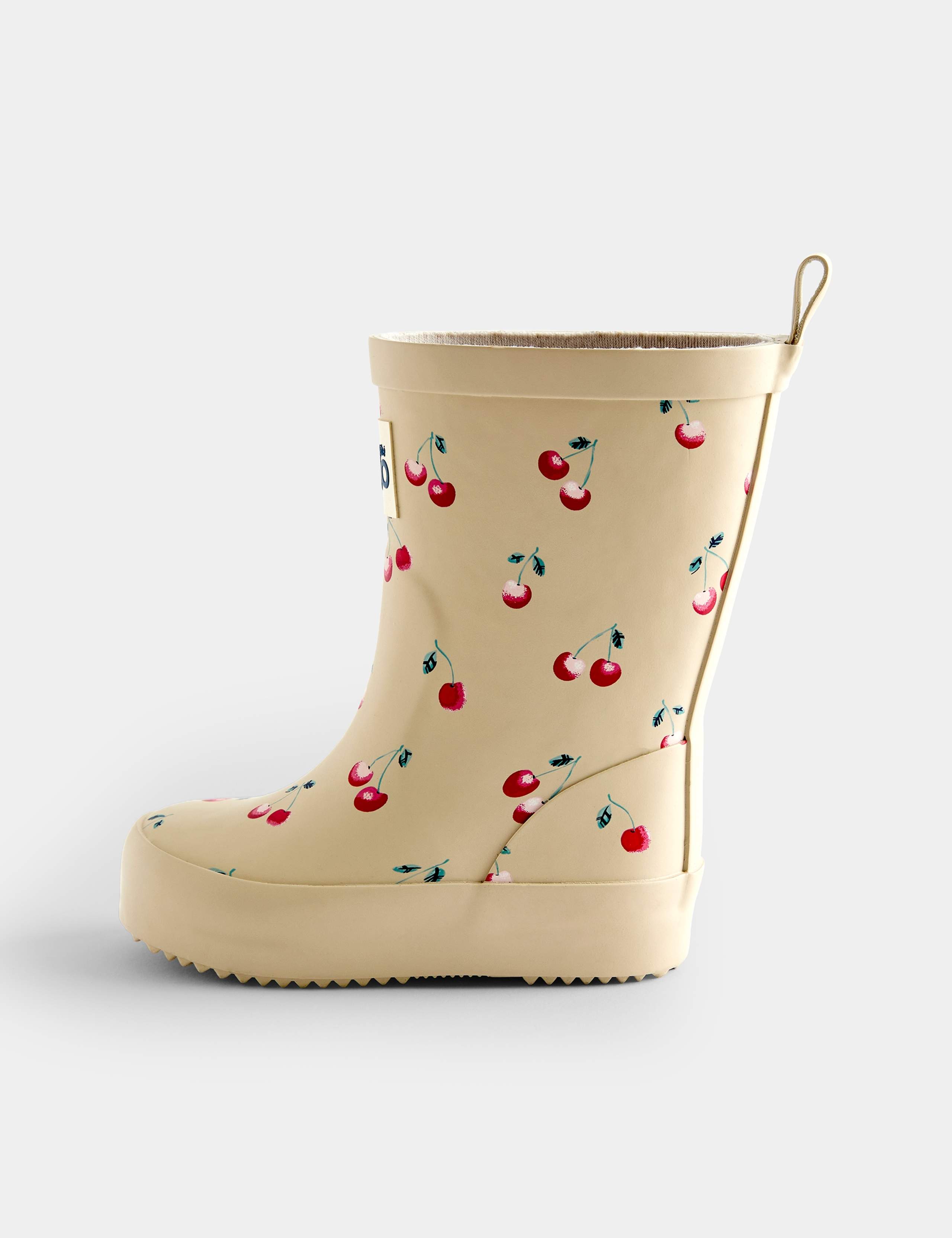 Cherry Print Lined Welly Boots 3 of 4