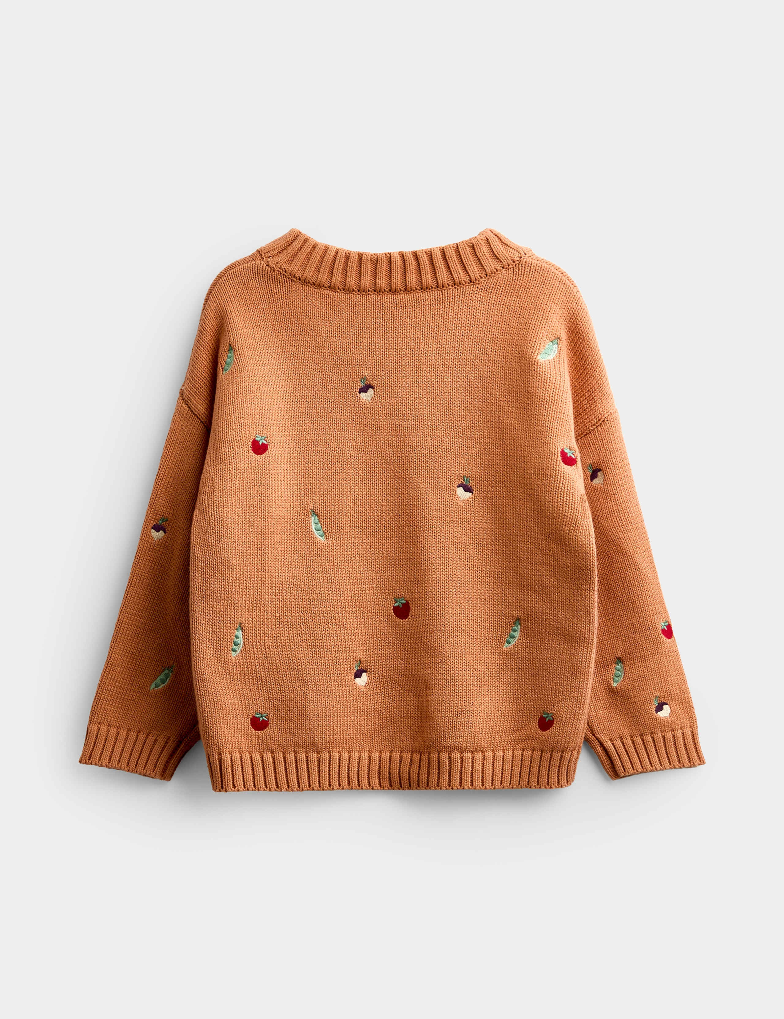 Pure Cotton Harvest Embroidered Knitted Jumper (1-5 Yrs) 2 of 4