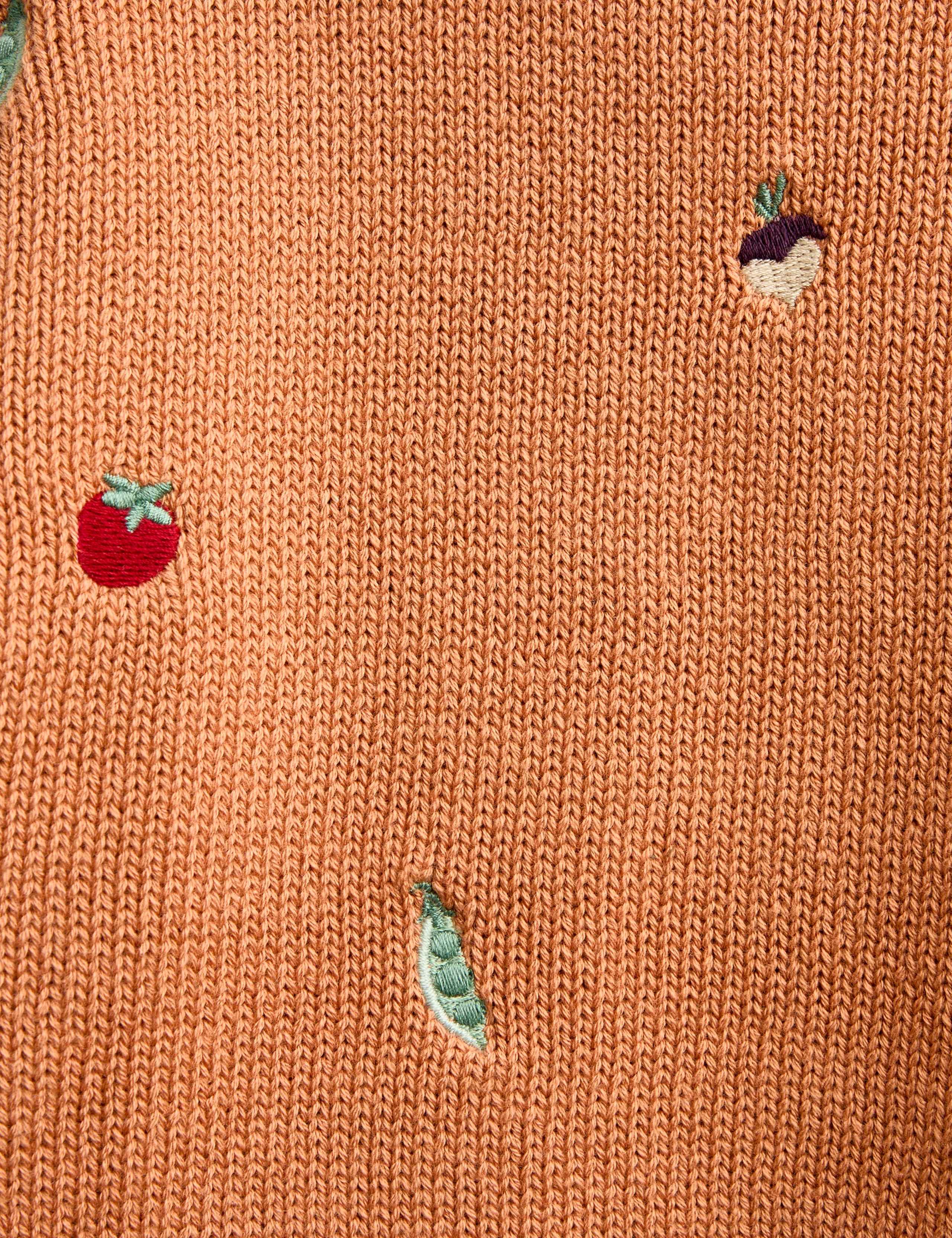 Pure Cotton Harvest Embroidered Knitted Jumper (1-5 Yrs) 4 of 4