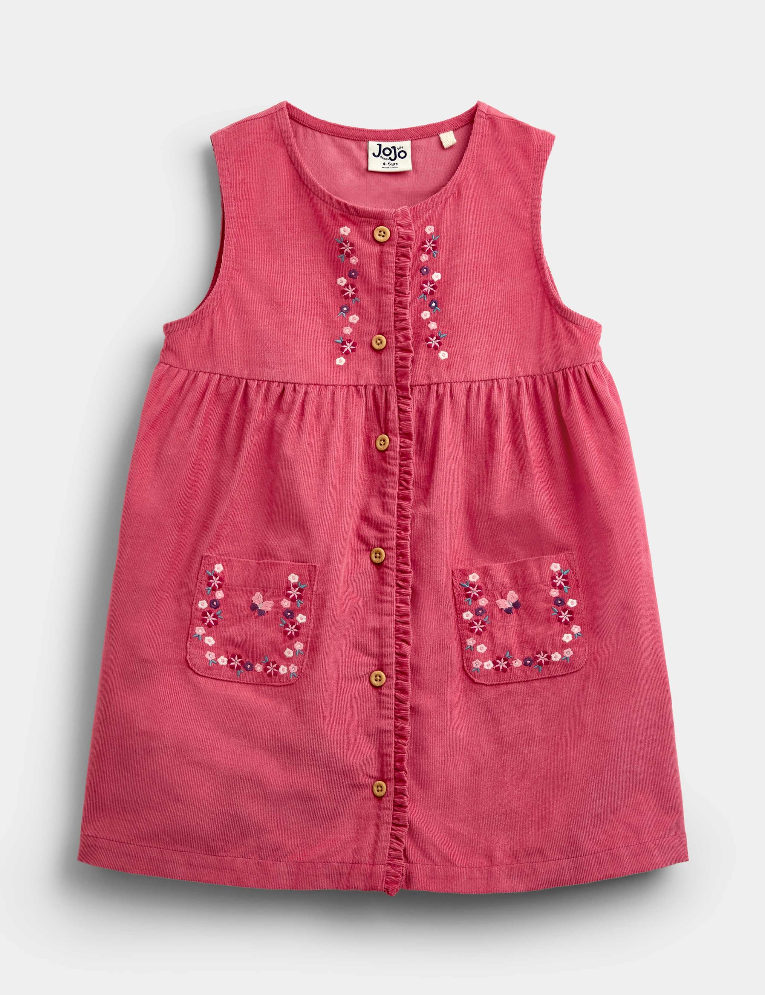 Embroidered Pinafore And Blouse Set 2 of 7