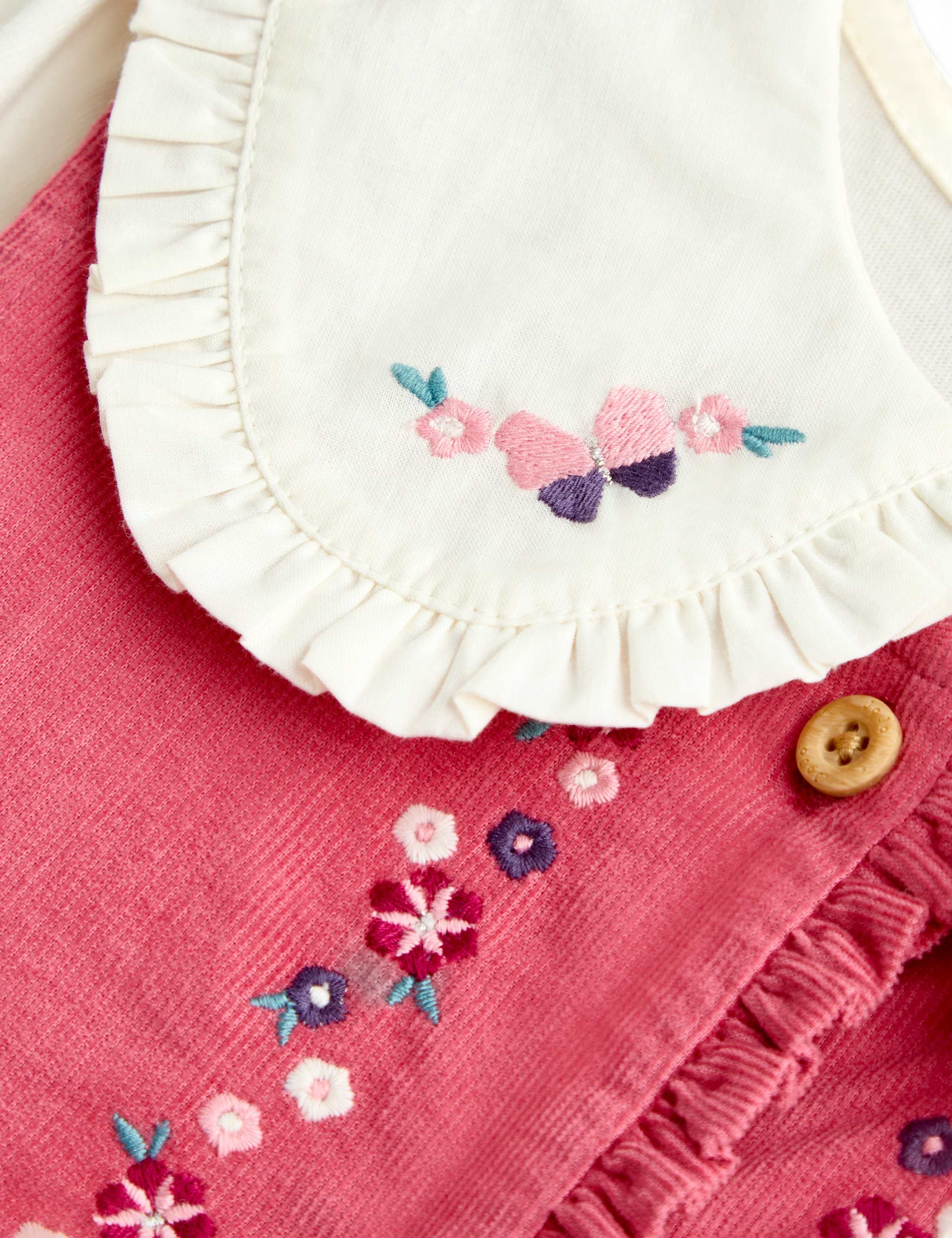 Embroidered Pinafore And Blouse Set 6 of 7