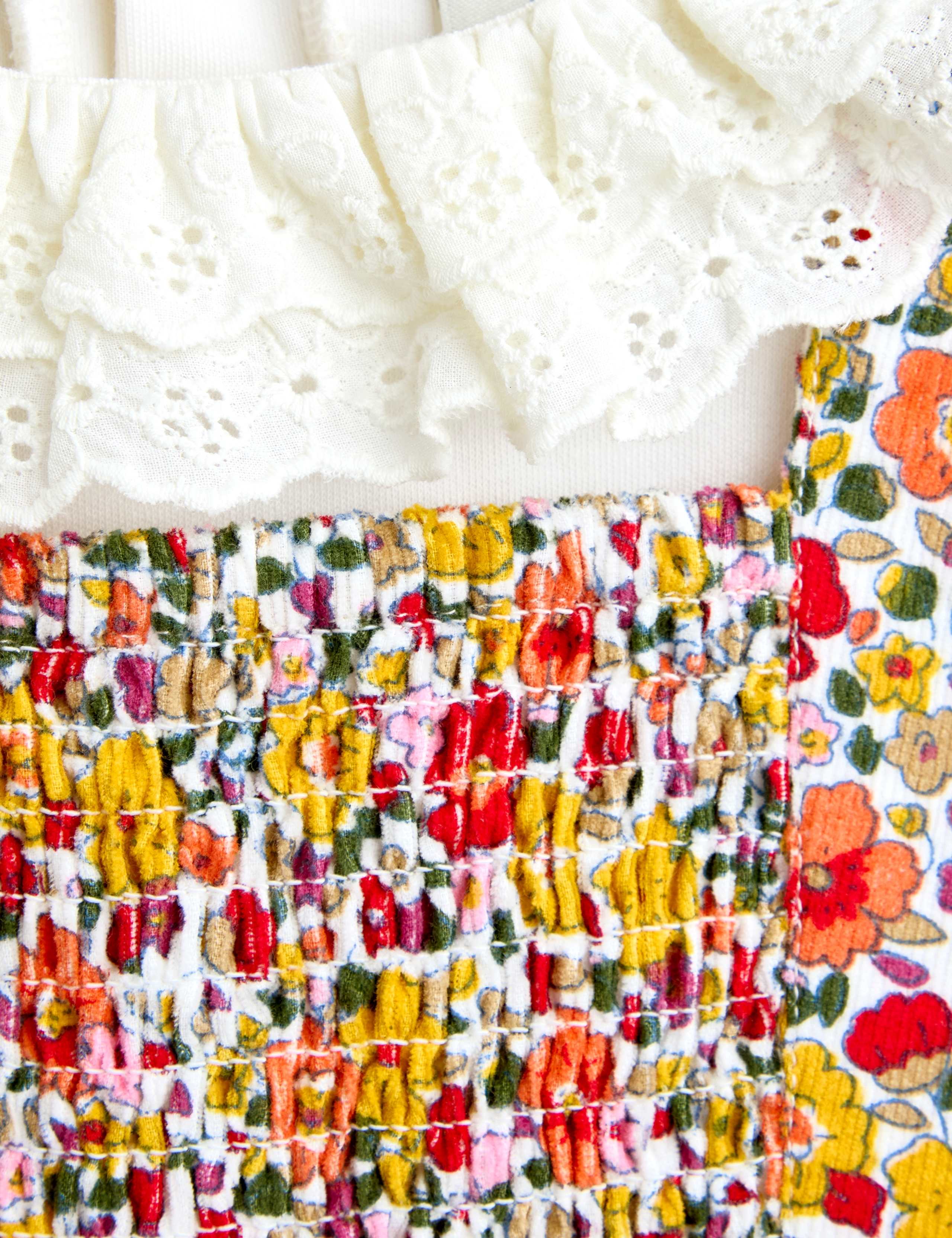 2pc Pure Cotton Floral Pinafore 6 of 6