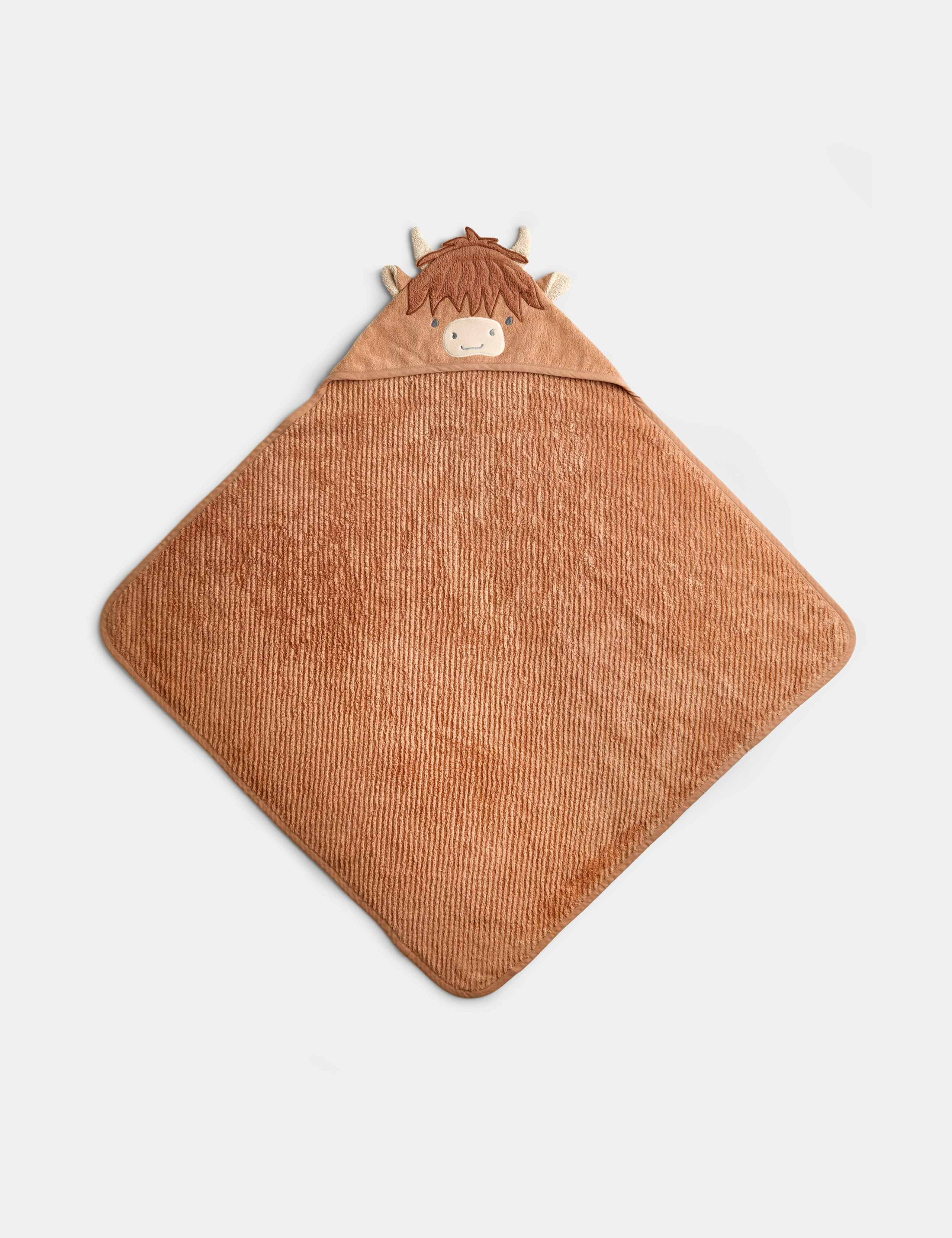 Pure Cotton Highland Cow Hooded Towel 1 of 4