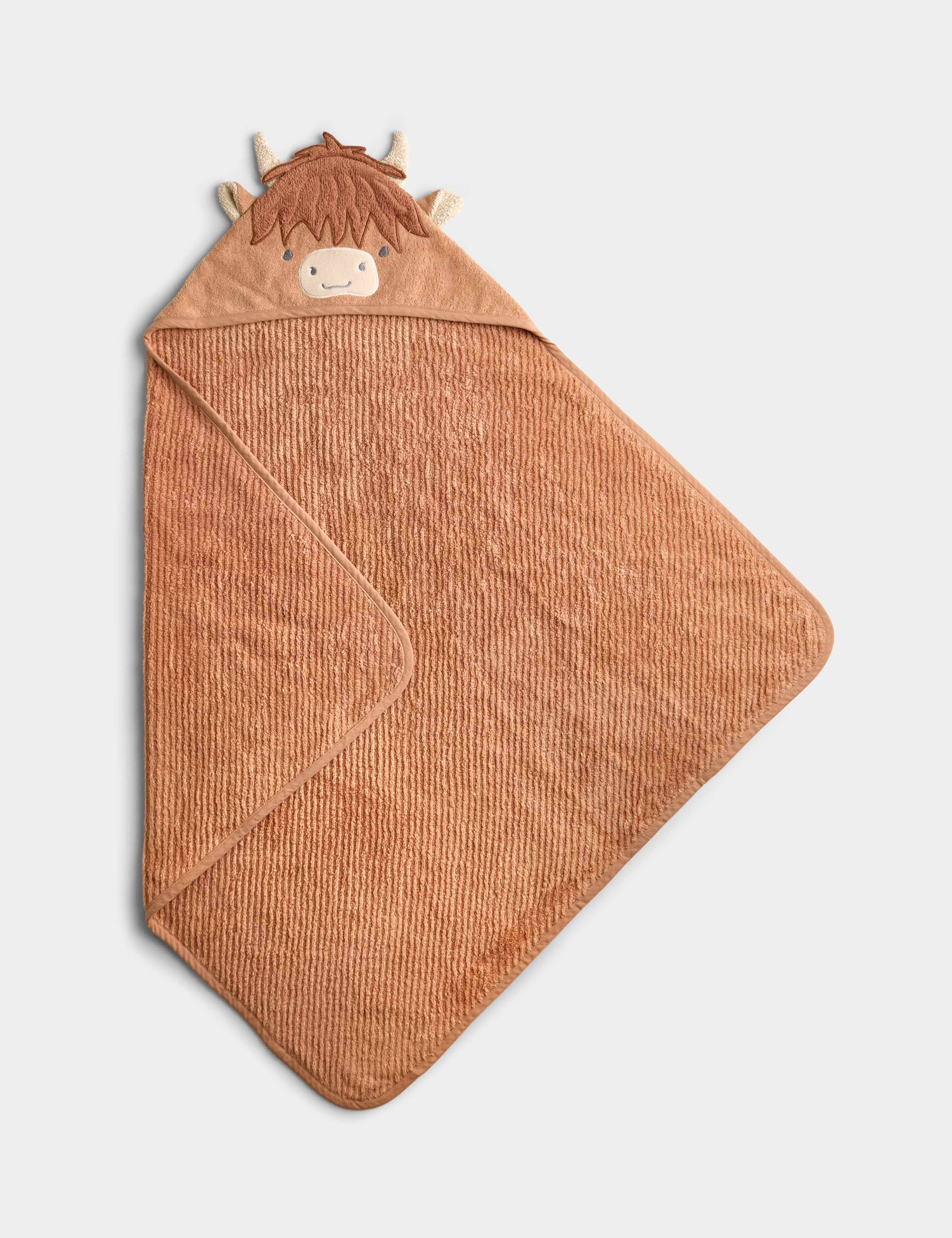 Pure Cotton Highland Cow Hooded Towel 3 of 4