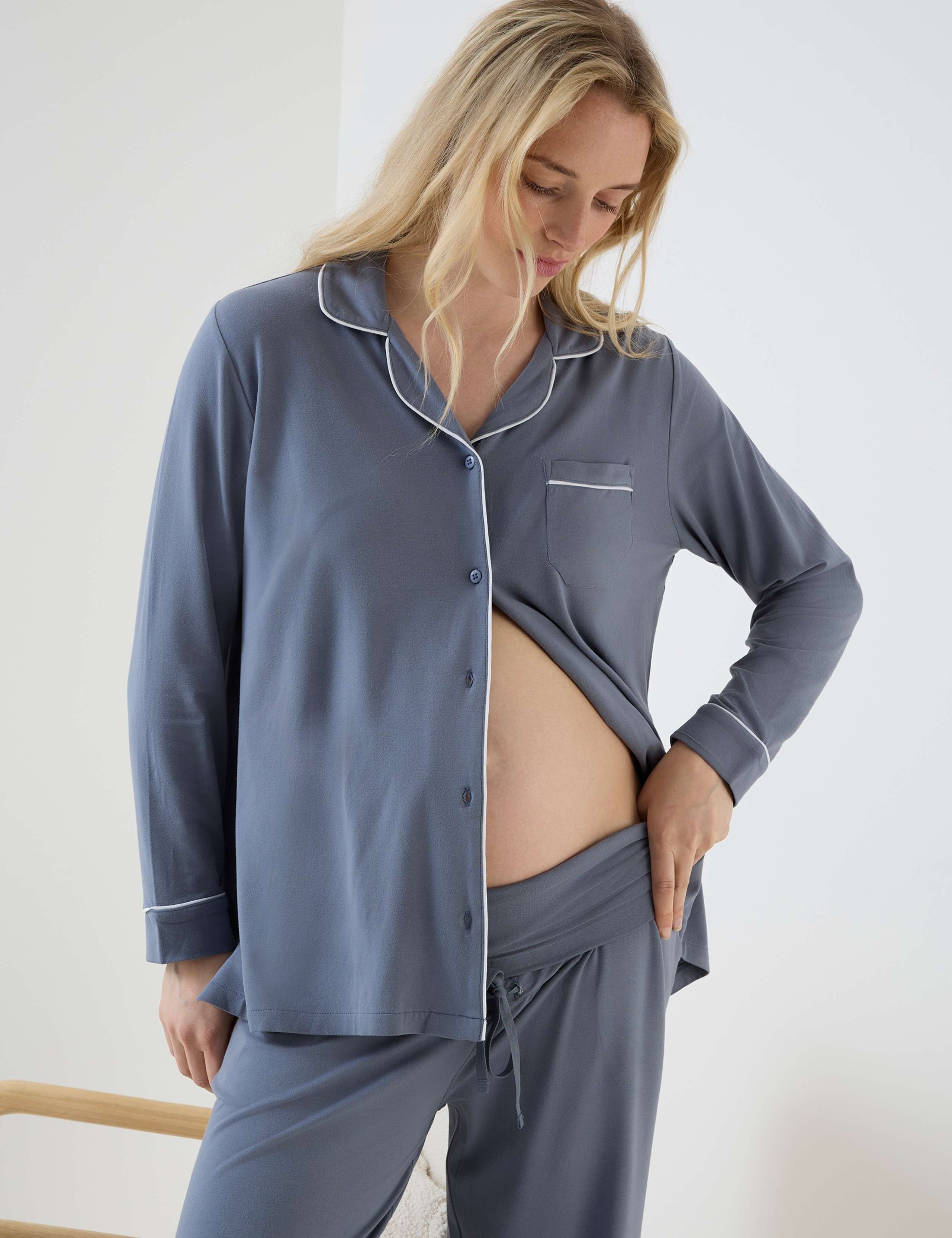 Revere Collar Jersey Pyjama Set 2 of 6