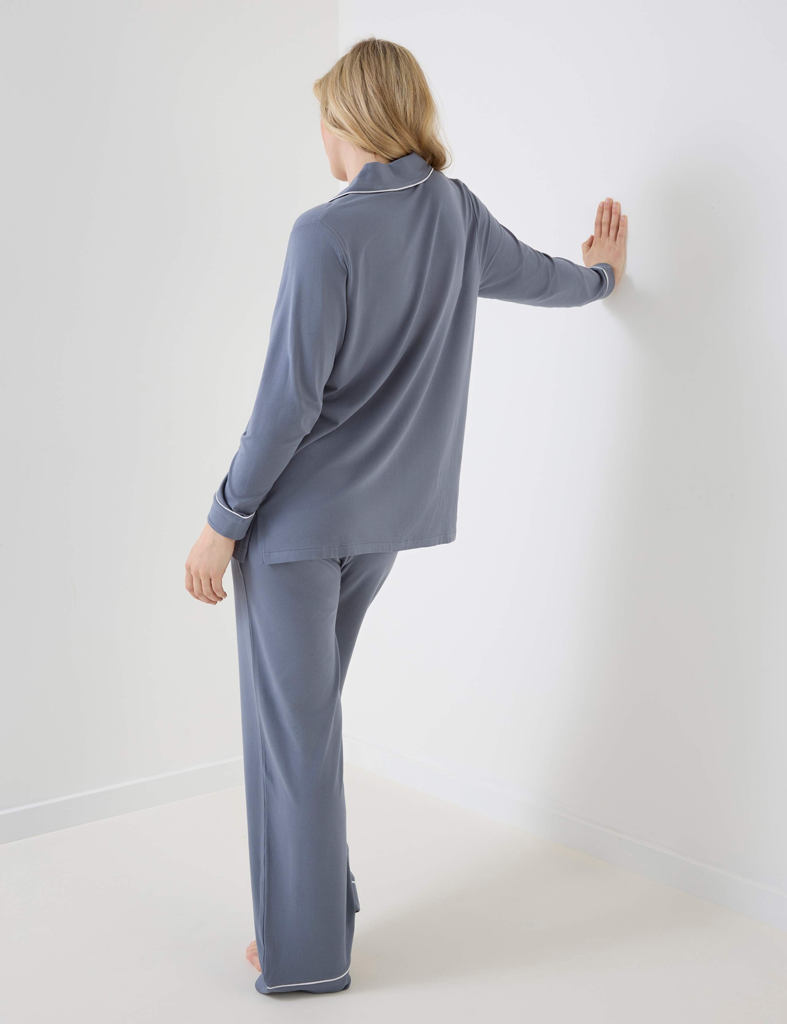 Revere Collar Jersey Pyjama Set 3 of 6
