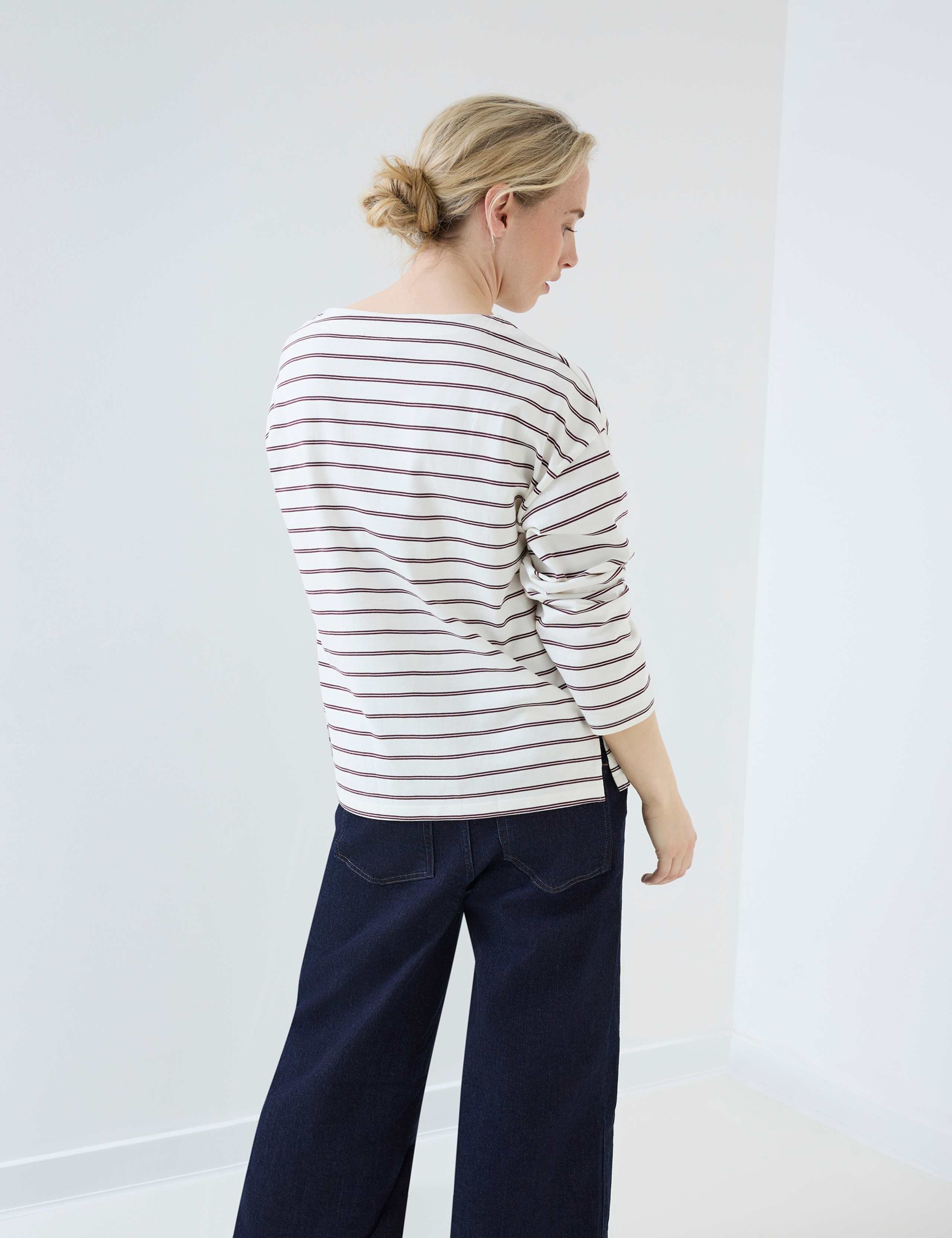 Pure Cotton Striped Oversized T-Shirt 4 of 5