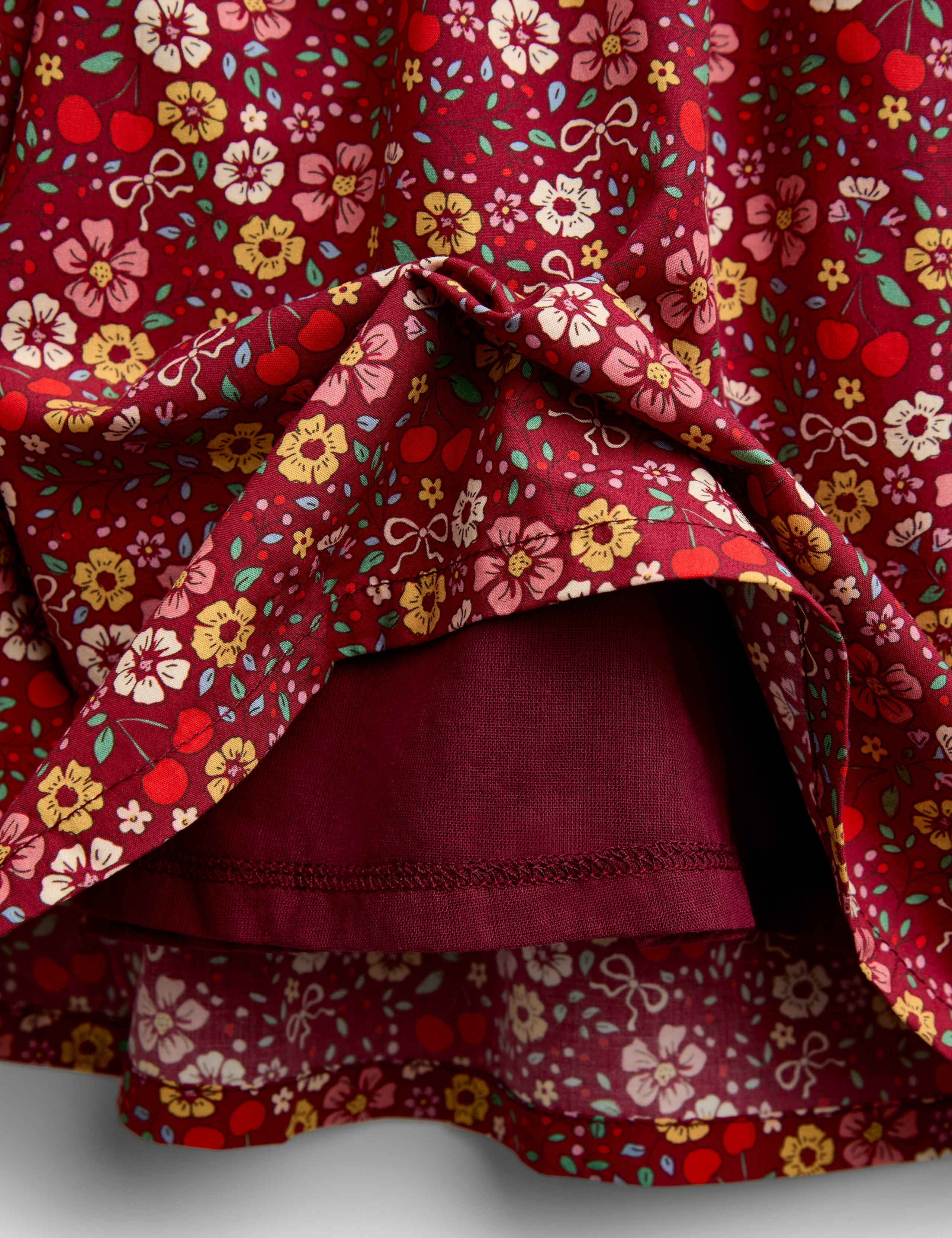 Cherry Print Knitted Combo Dress 4 of 4